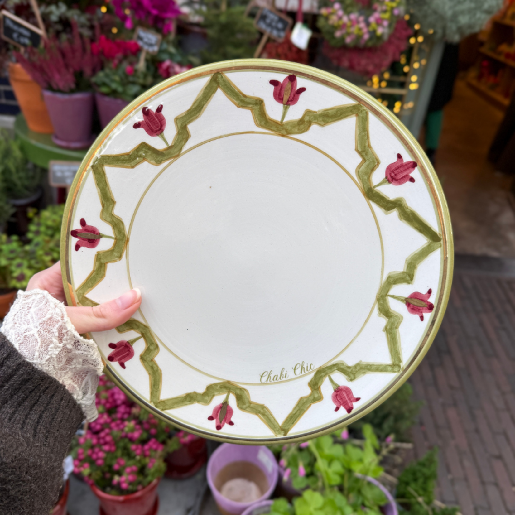 Chabi Chic Chabi Chic - dinerbord, kaki bordeaux