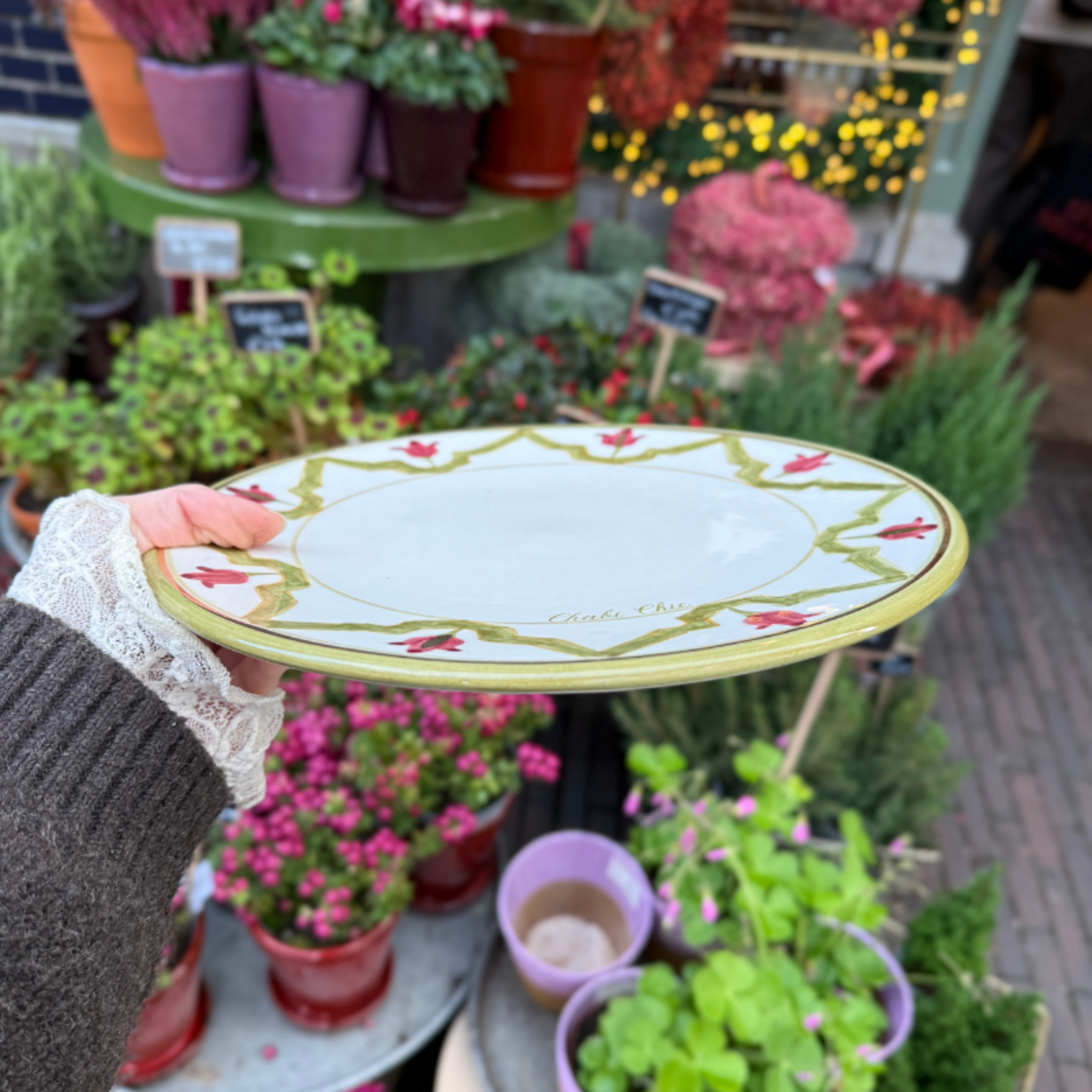 Chabi Chic Chabi Chic - dinerbord, kaki bordeaux