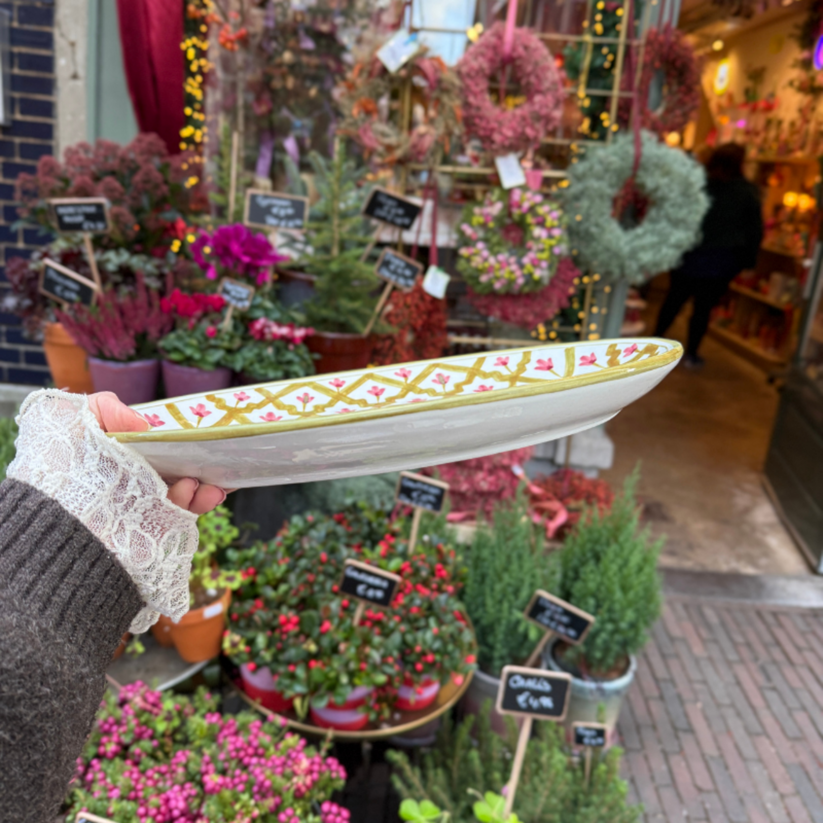 Chabi Chic Chabi Chic - serveerbord, kaki bordeaux