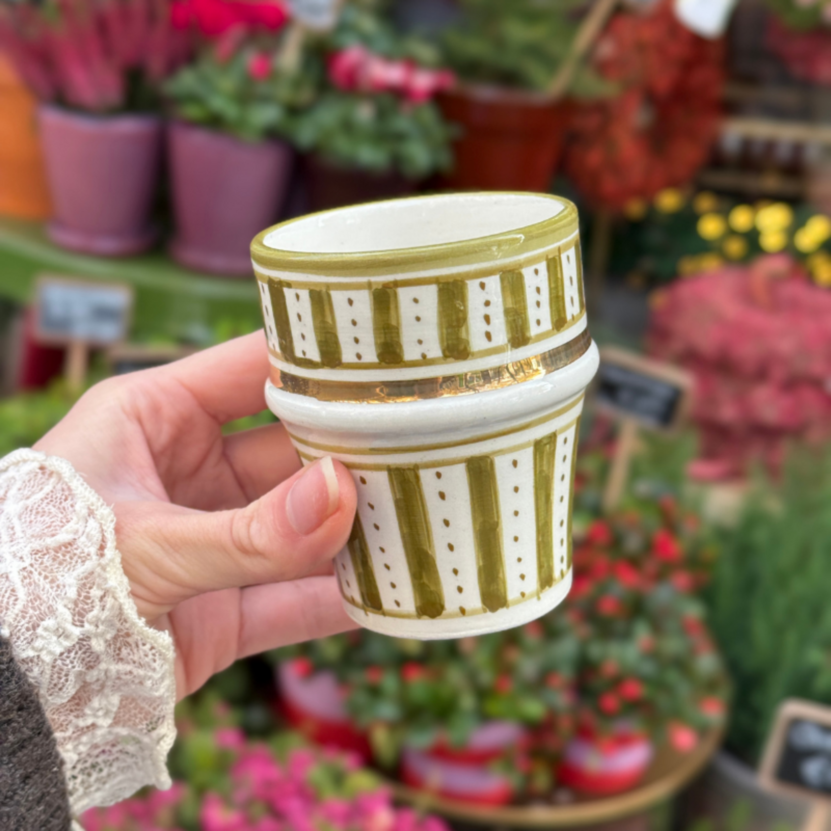 Chabi Chic Chabi Chic - mokje - kaki strepen S