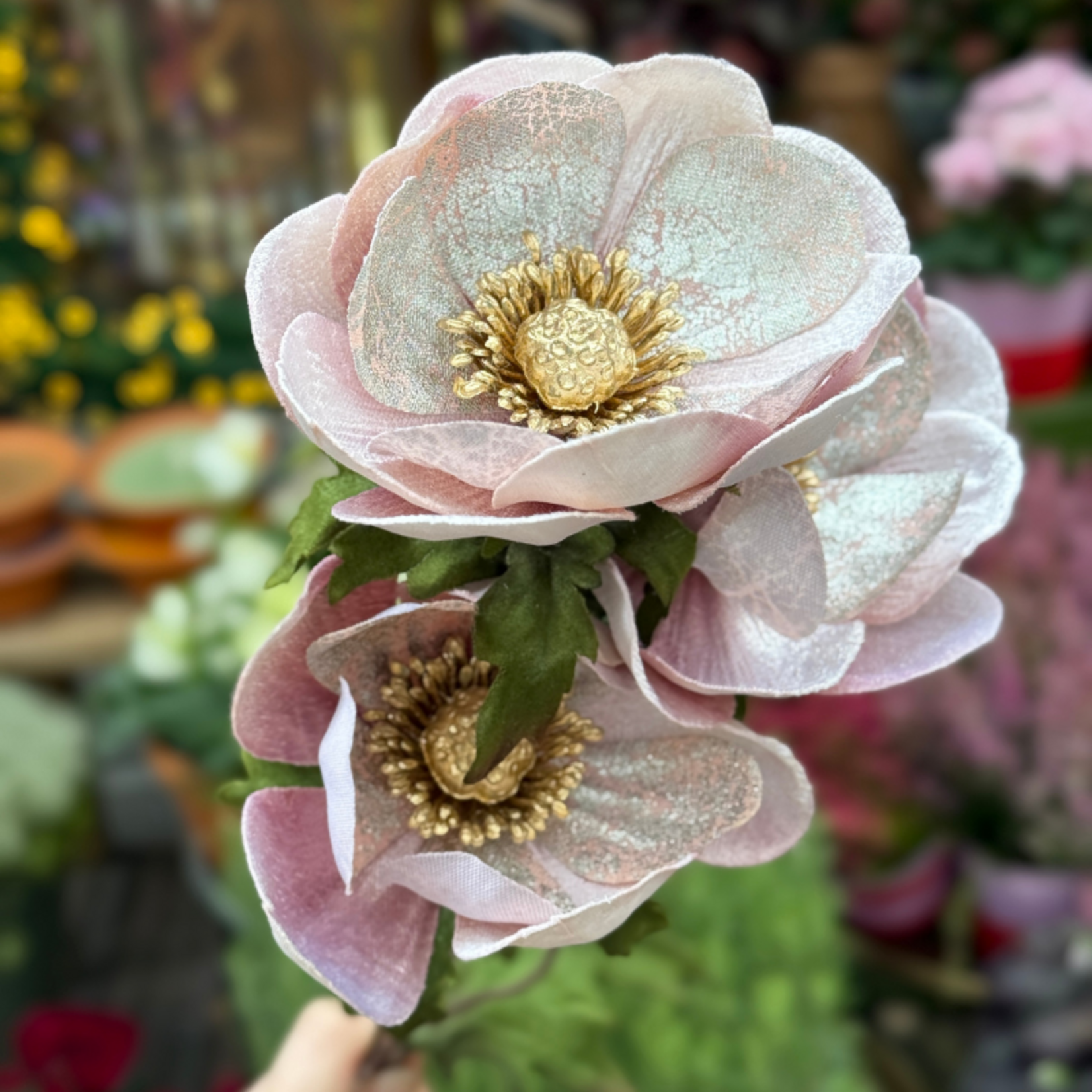 Zijden bloem - Anemoon - Licht roze