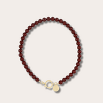 Gemstone ketting / bordeaux