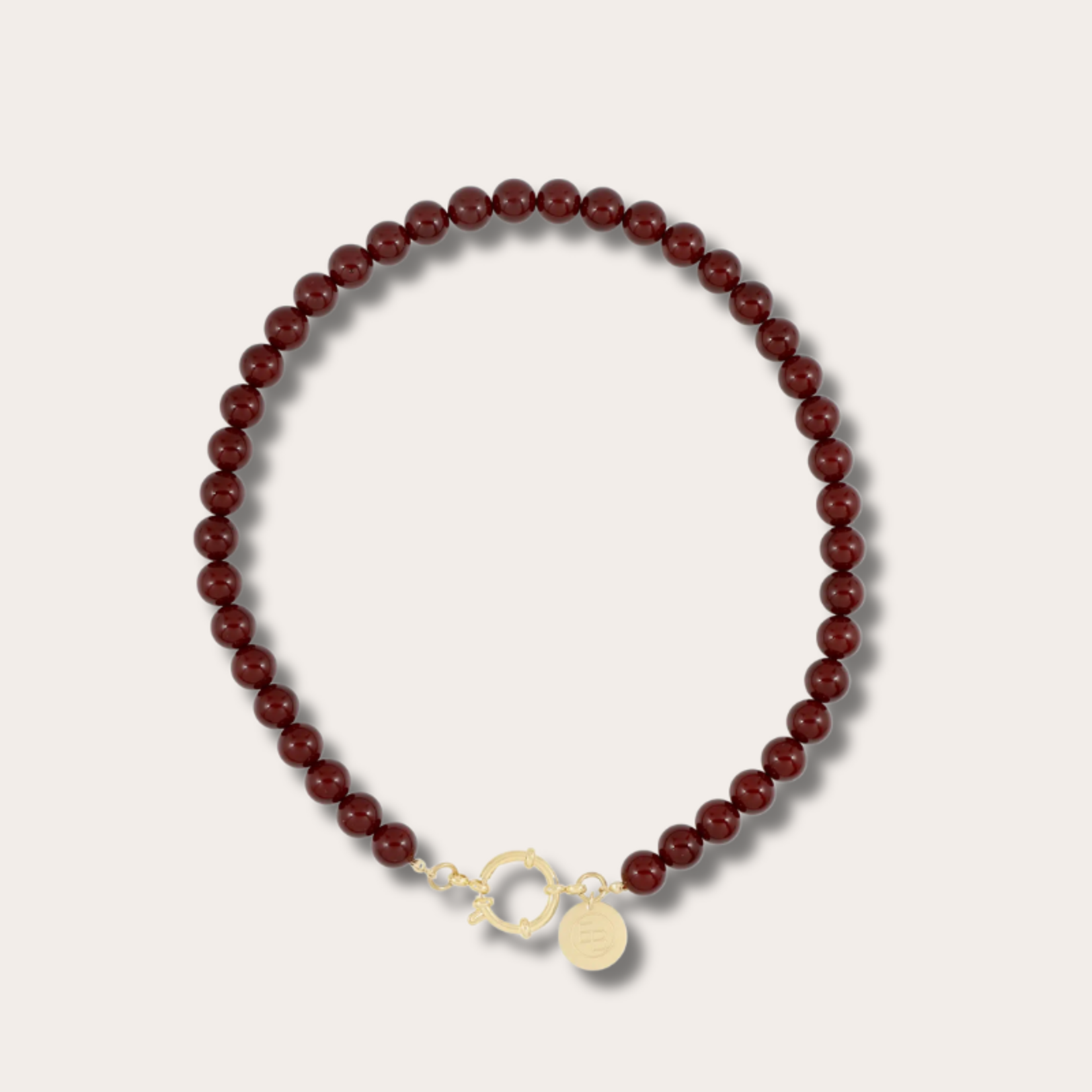 Gemstone ketting / bordeaux