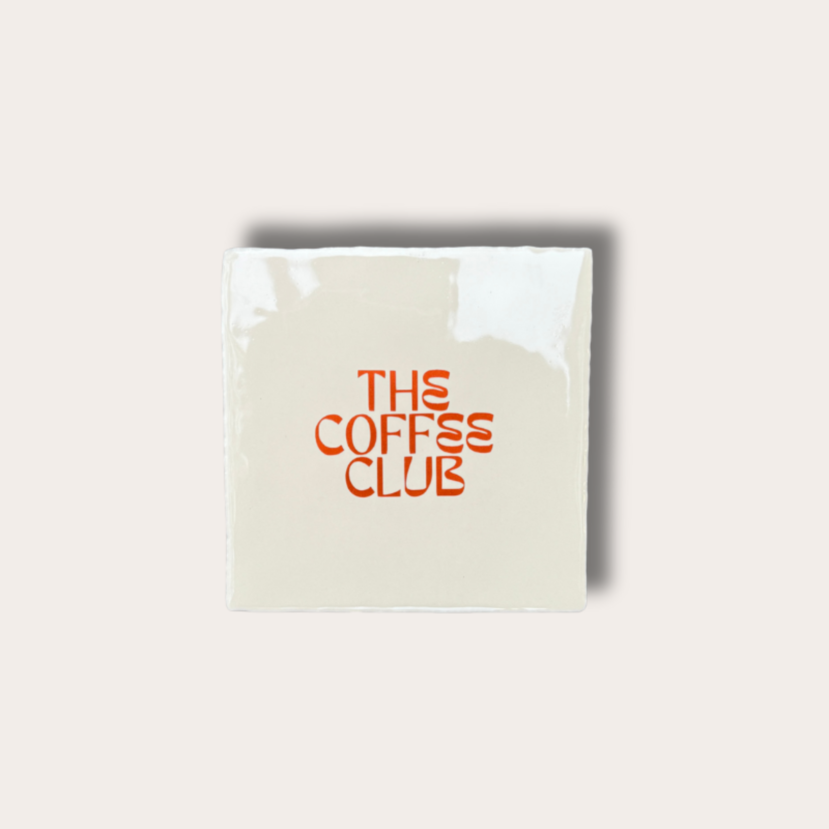 Tegeltje - The coffee club - beige, brons