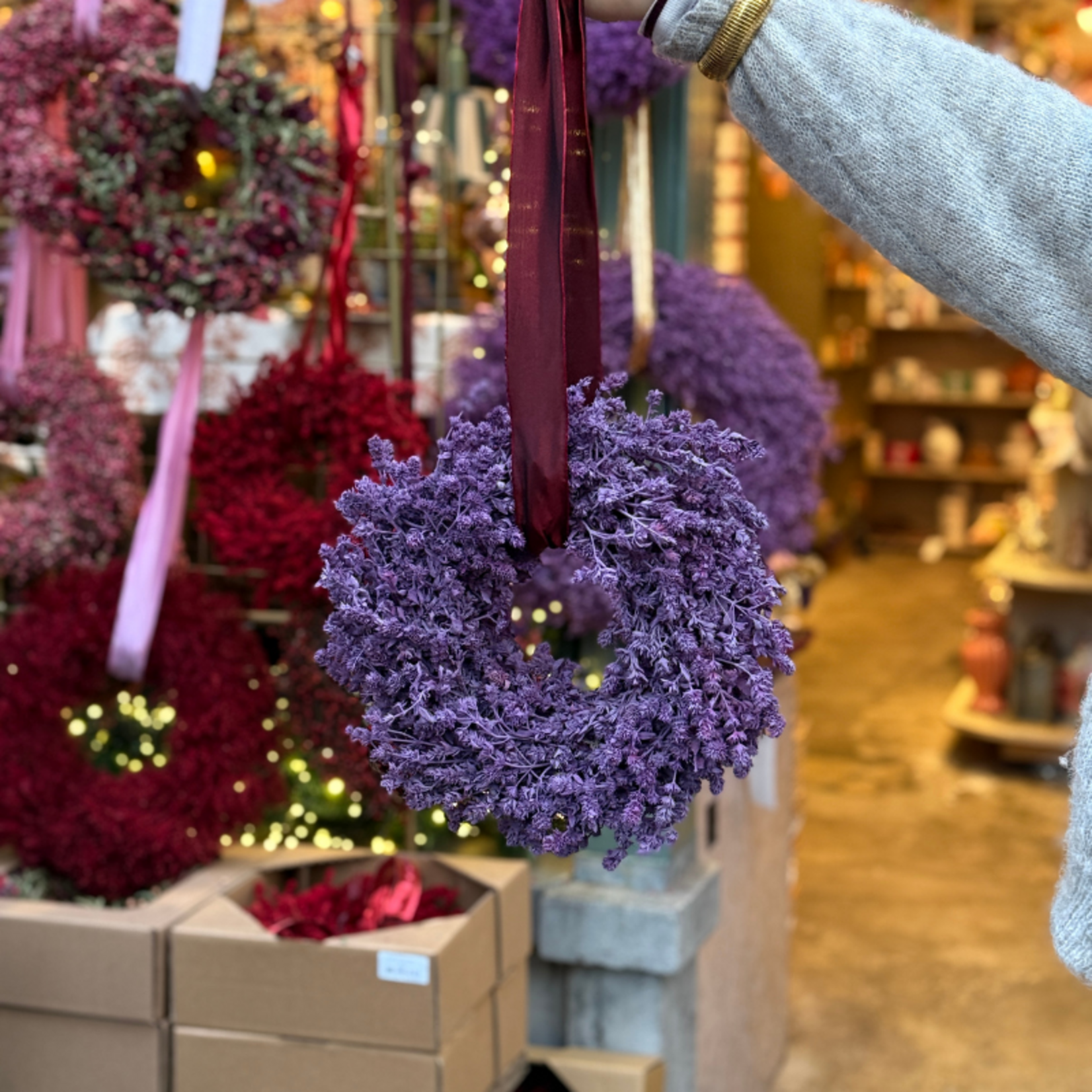 Krans - Leinenkruid - metallic berry M