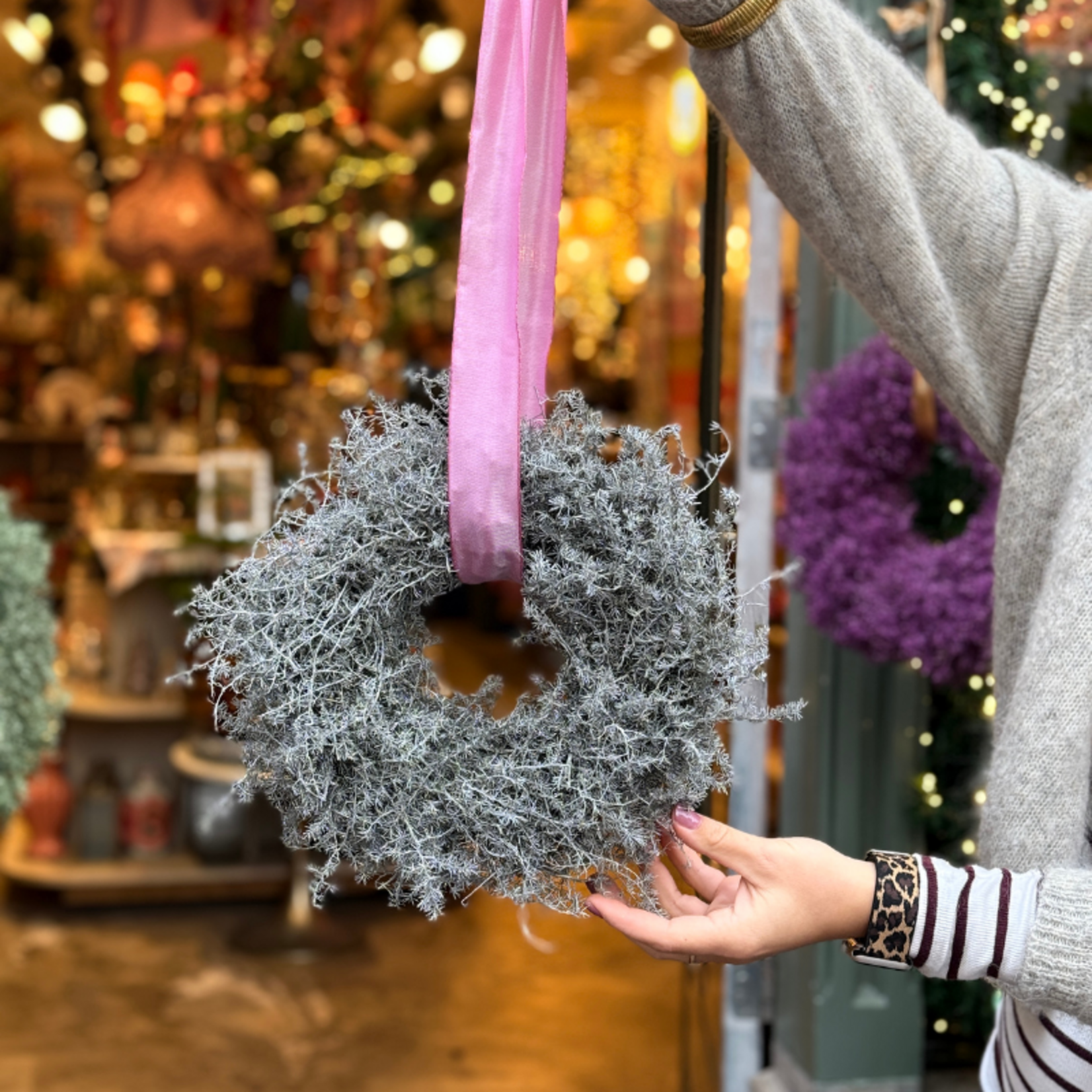 Krans - asparagus s zilver