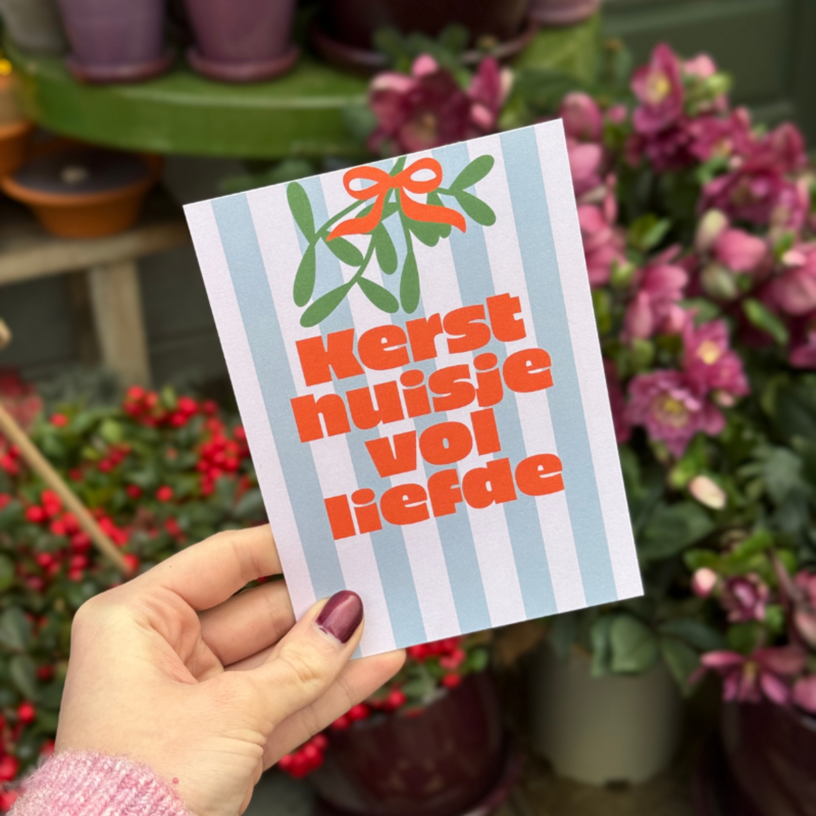 Kaart - Kerst huisje vol liefde