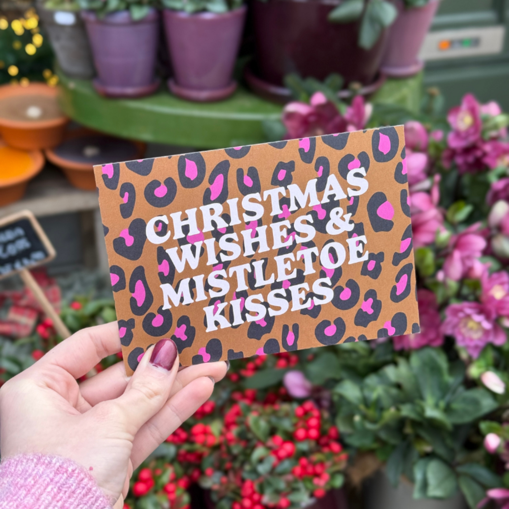 Kaart - Christmas wishes panter