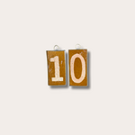 Zelliges tegel - Huisnummer - oker