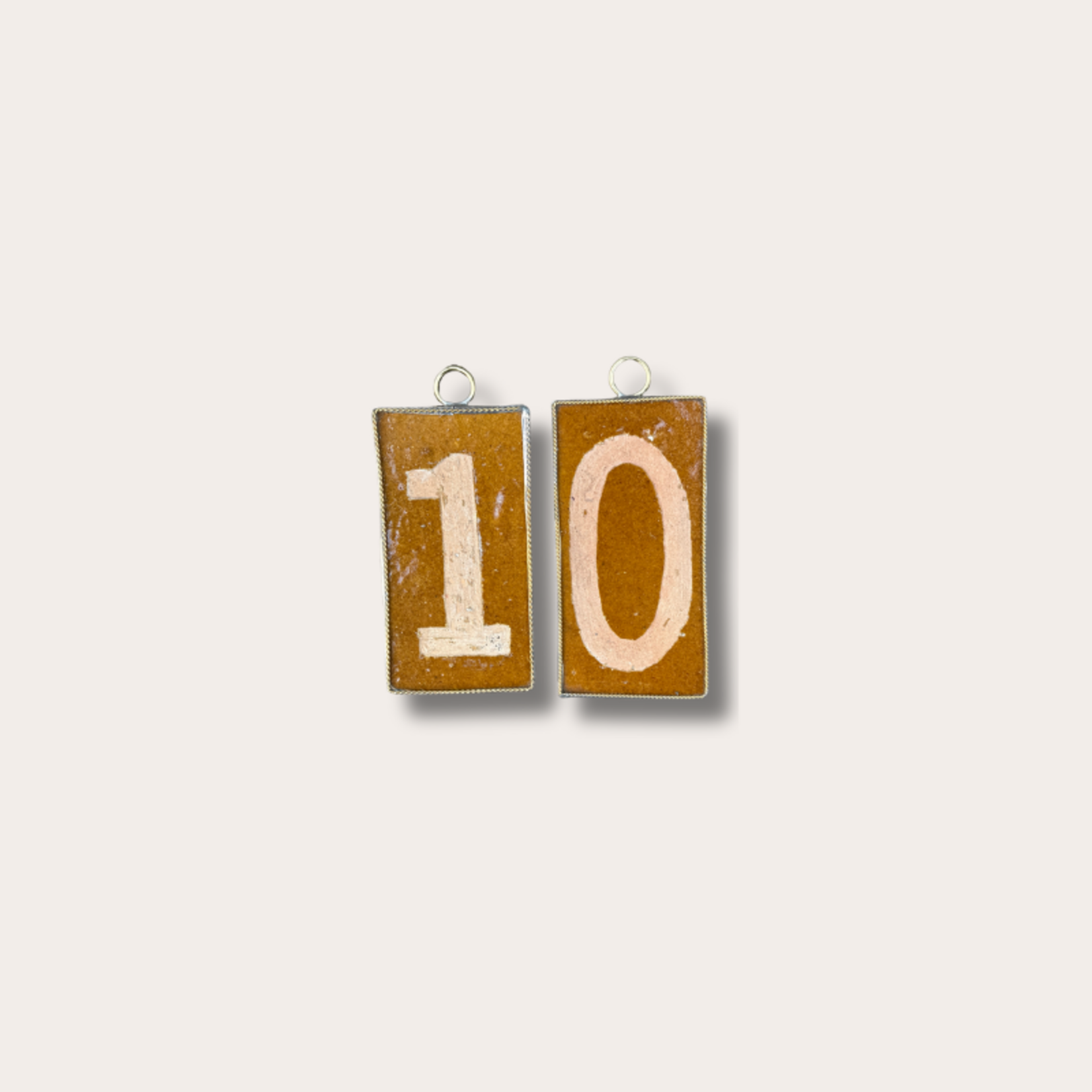 Zelliges tegel - Huisnummer - oker