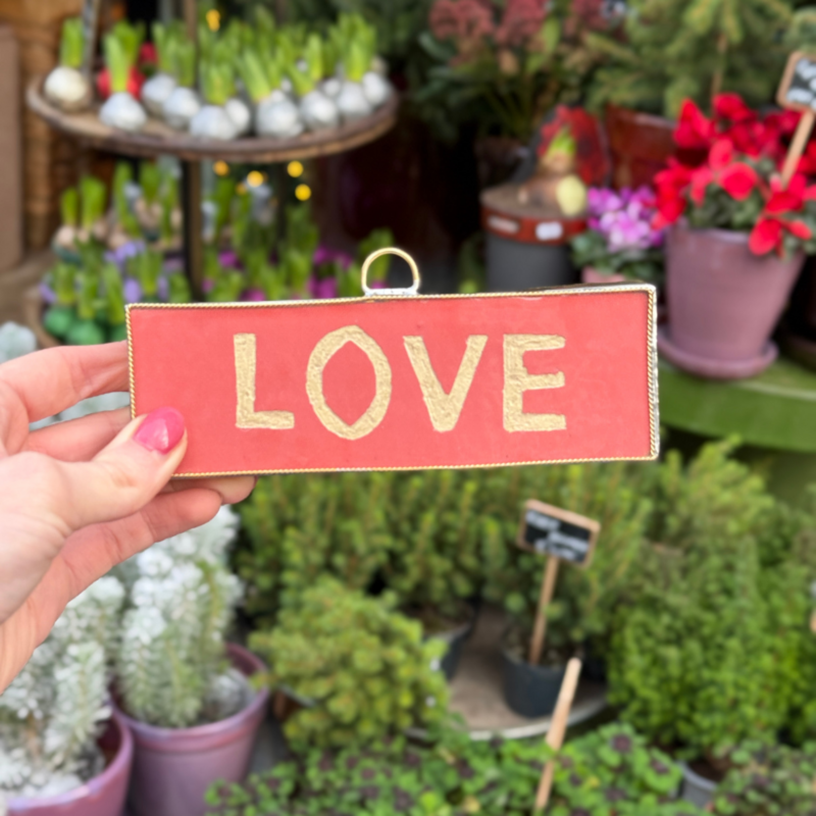 Zelliges tegel - Love - licht roze M