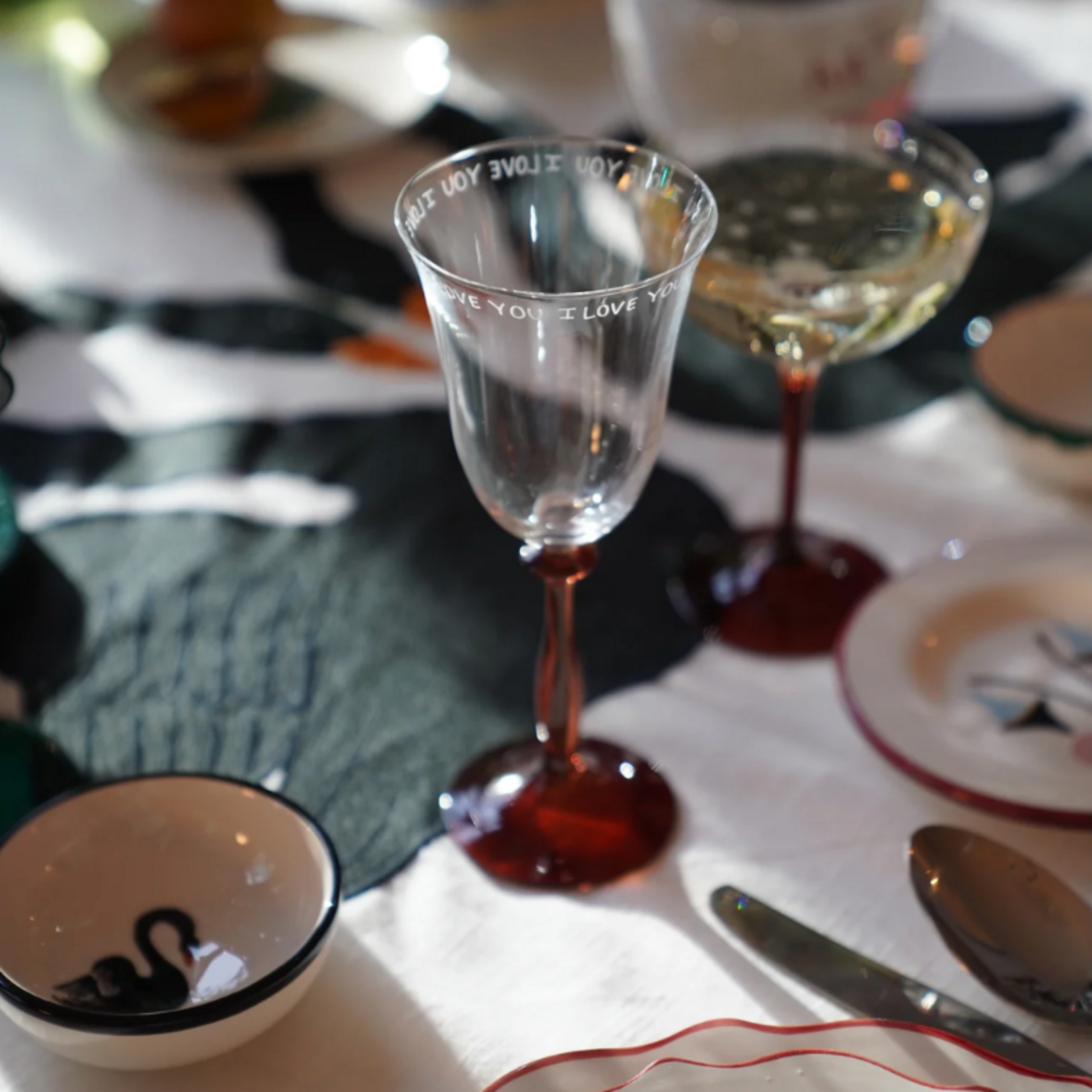 Anna+Nina Anna+Nina - Wine Glass - I Love You