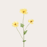 Zijden bloem - Klaproos - licht geel