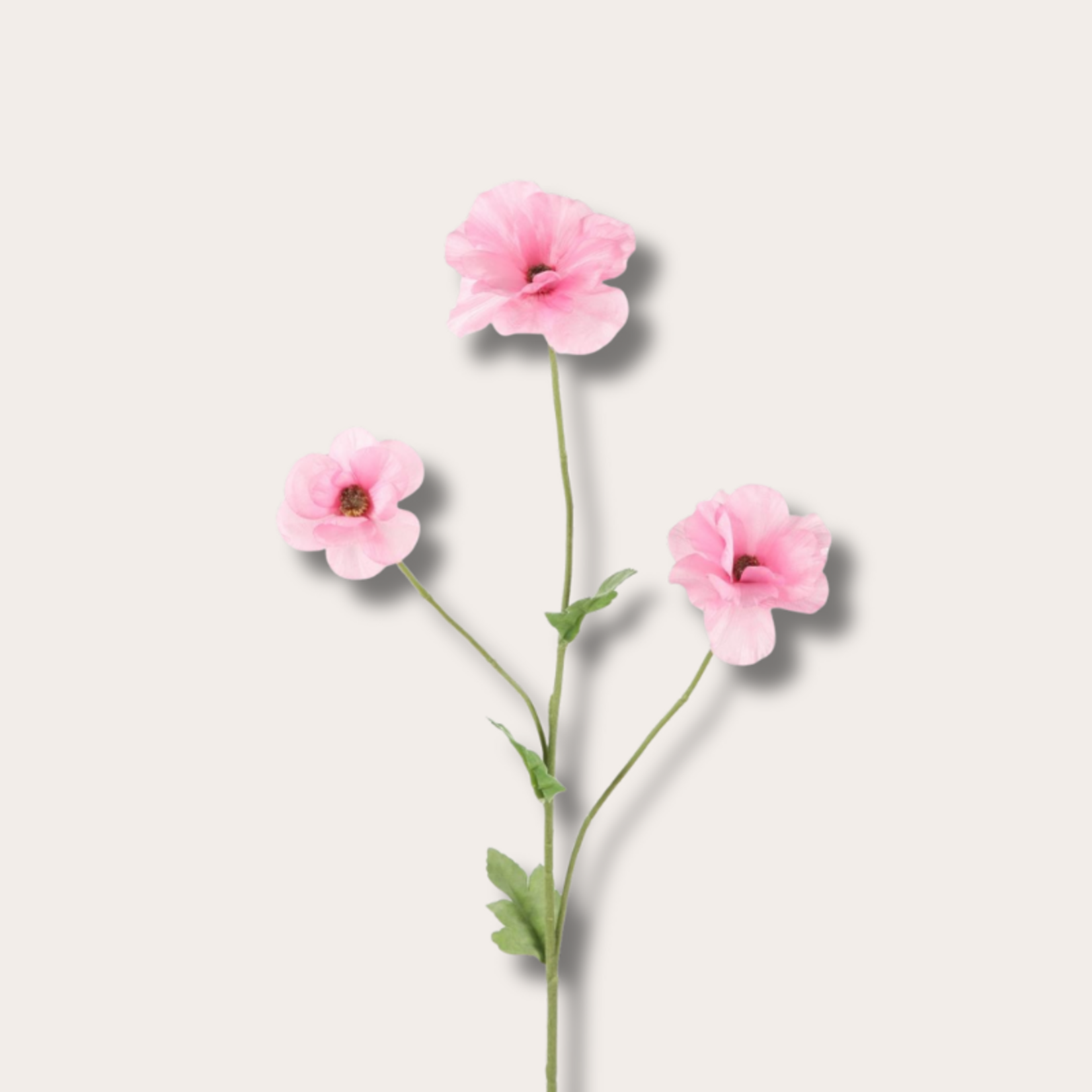 Zijden bloem - Klaproos - licht roze