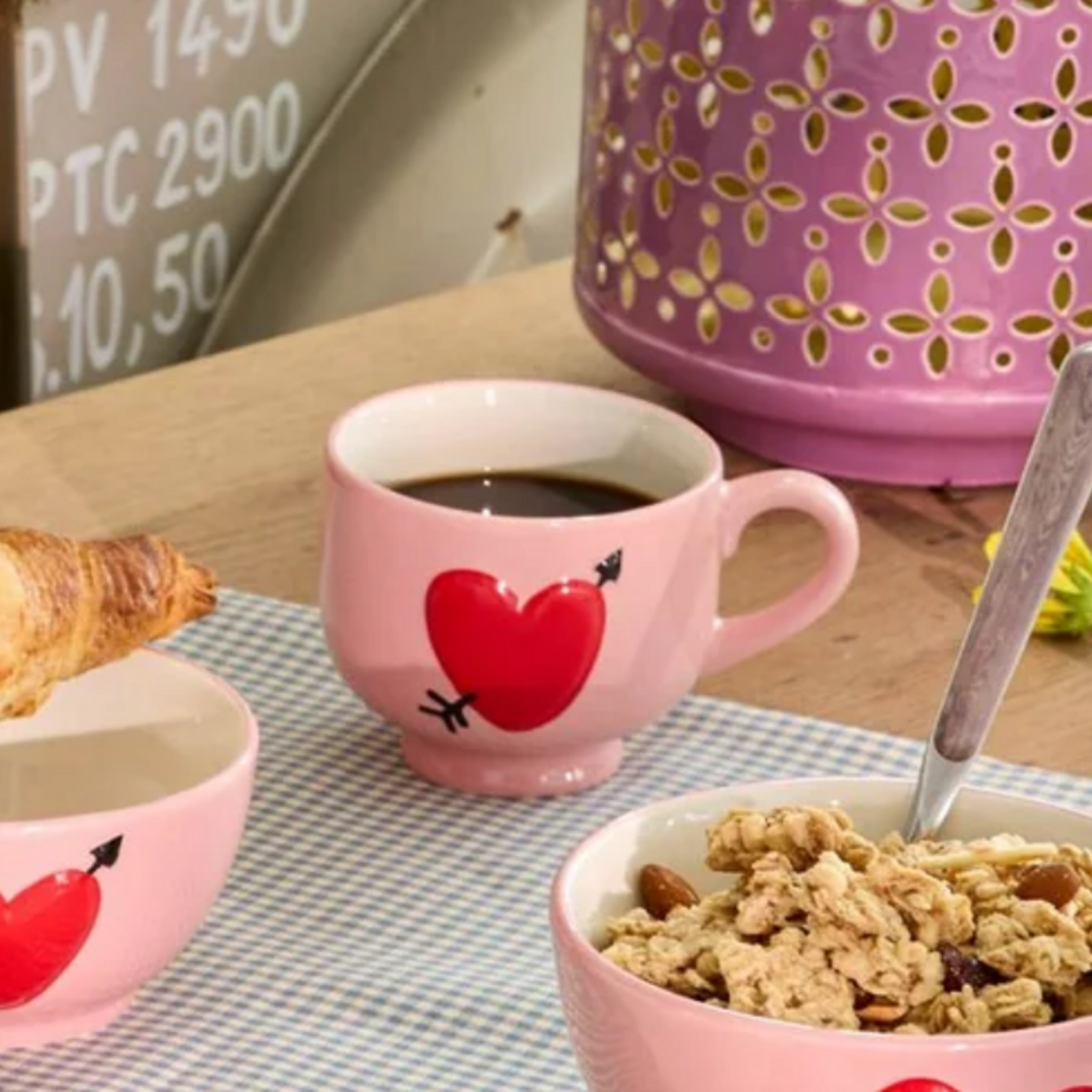 Theemok - Rose - Hart - roze