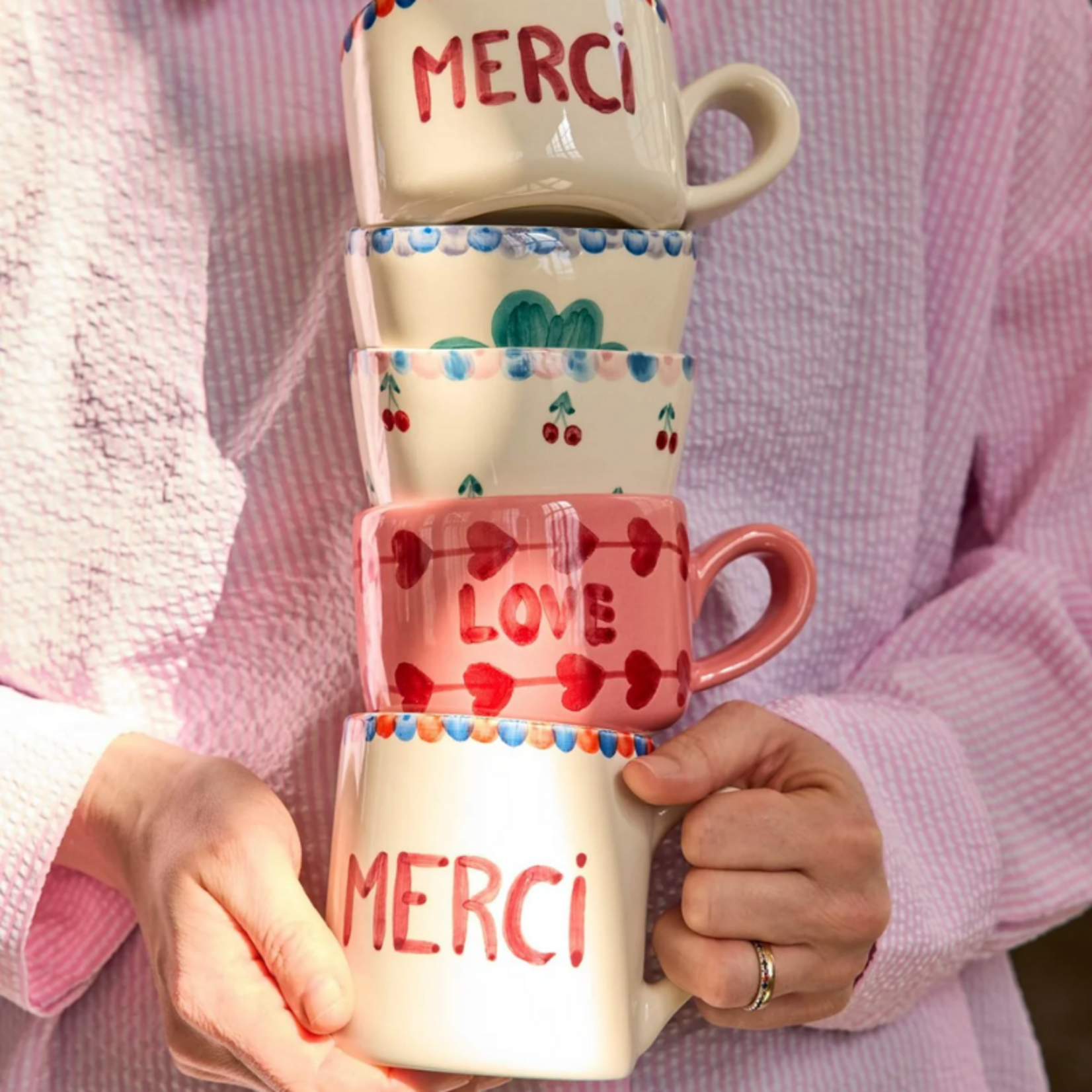 Cappuccino mok - Rose - Love - roze