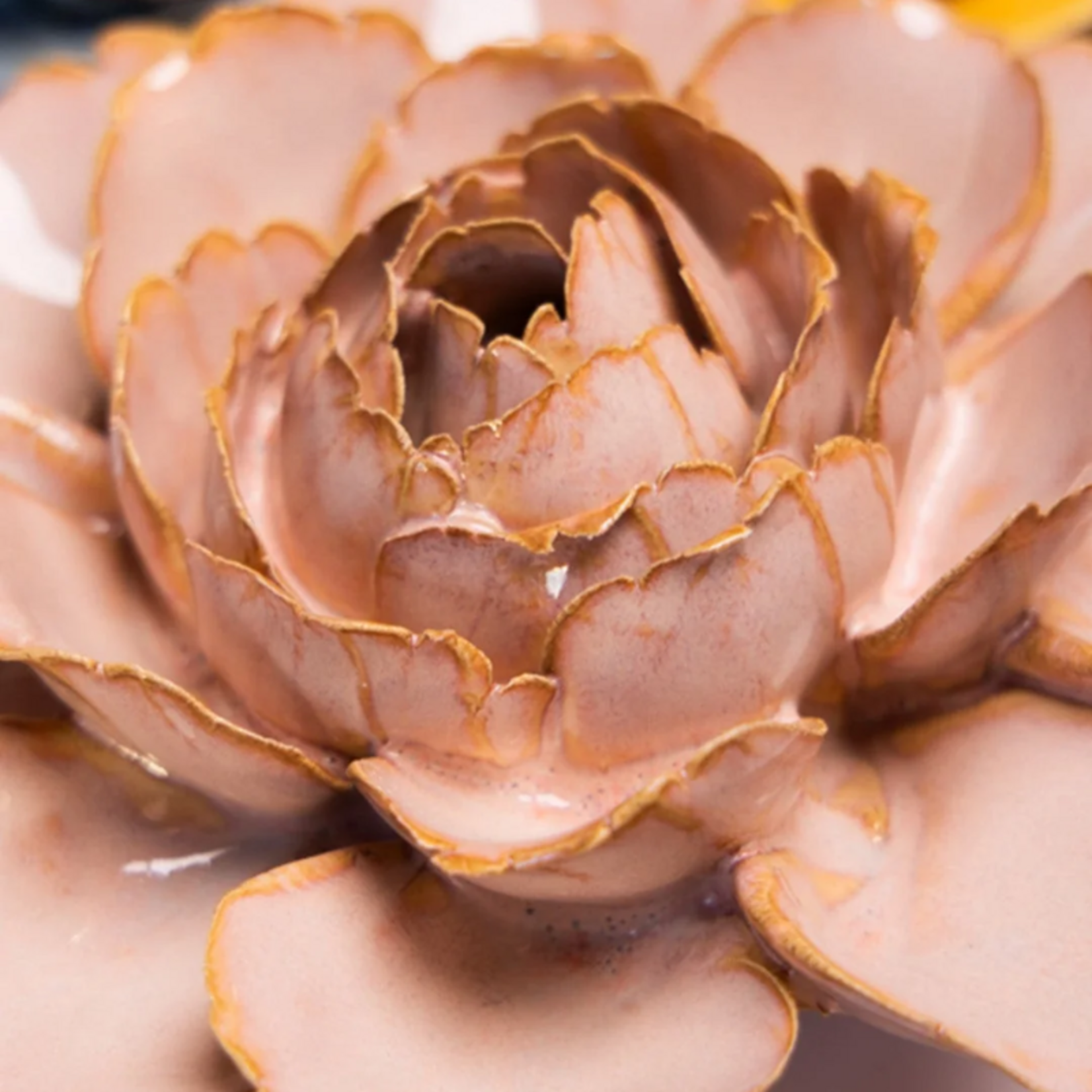 Keramieken bloem - Camelia roze