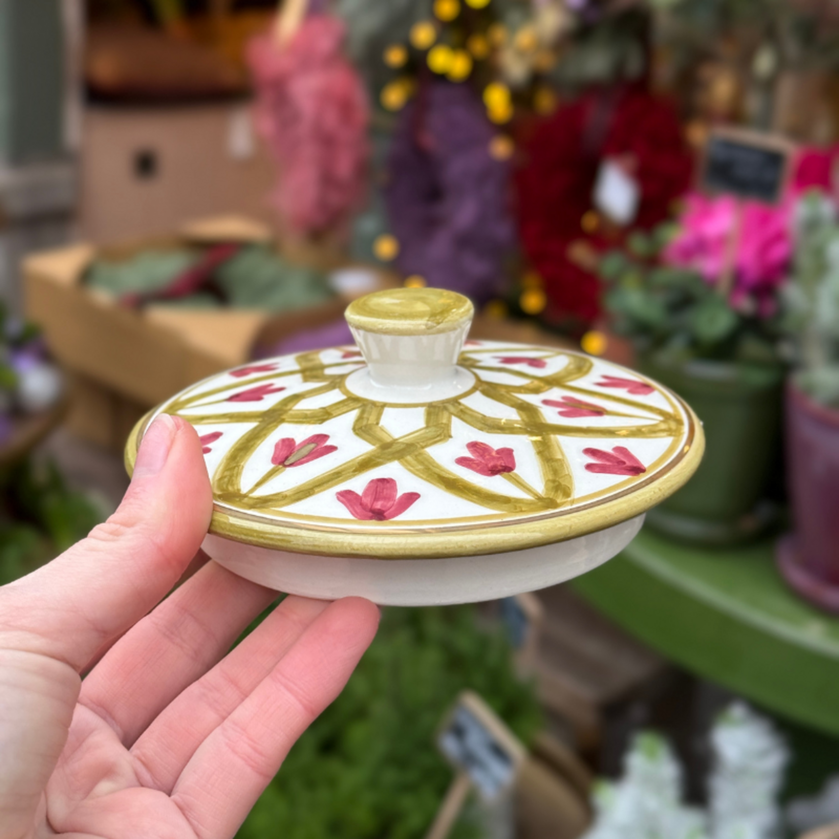 Chabi Chic Chabi Chic - voorraadpot op voet - kaki bordeaux