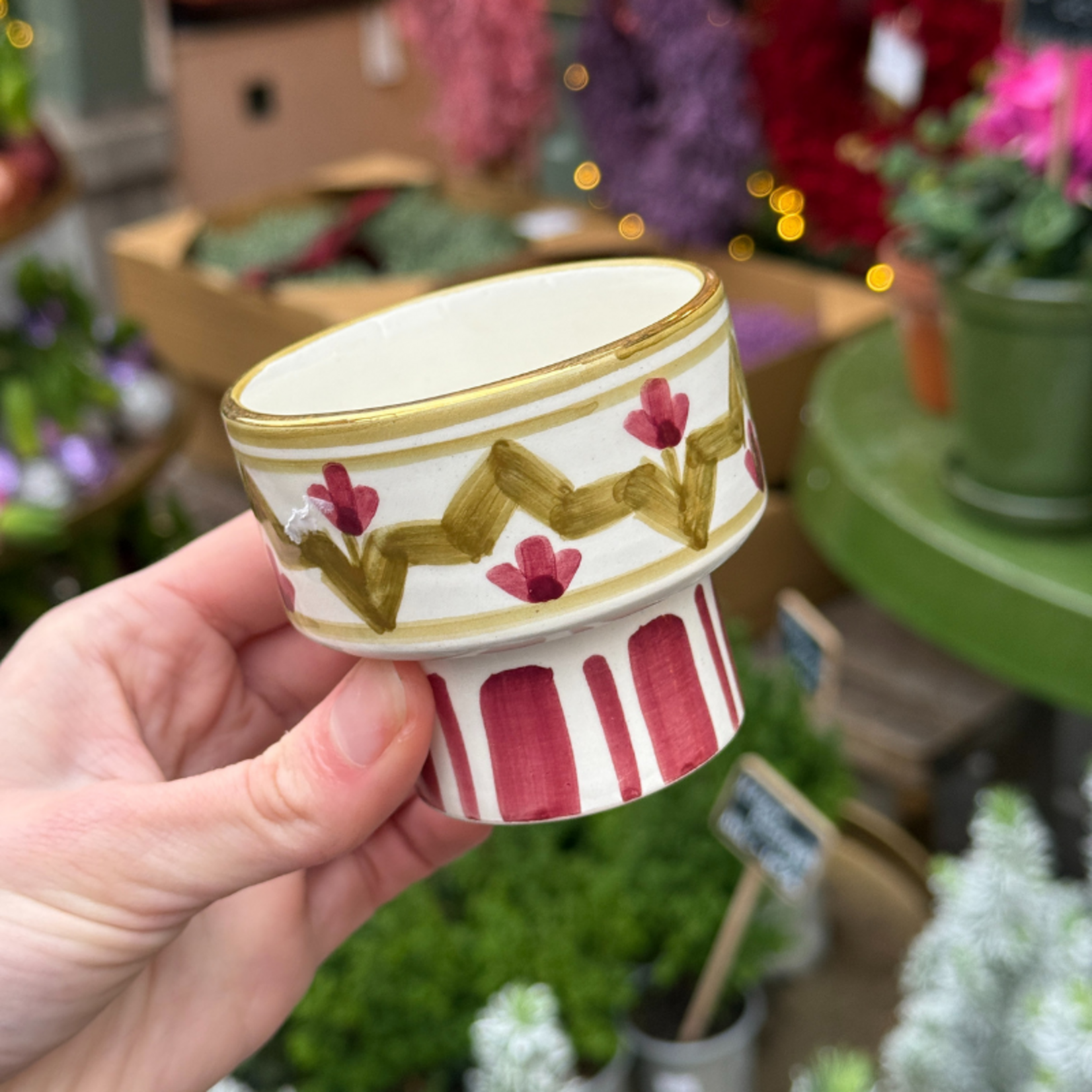 Chabi Chic Chabi Chic - schaaltje op voet - kaki bordeaux