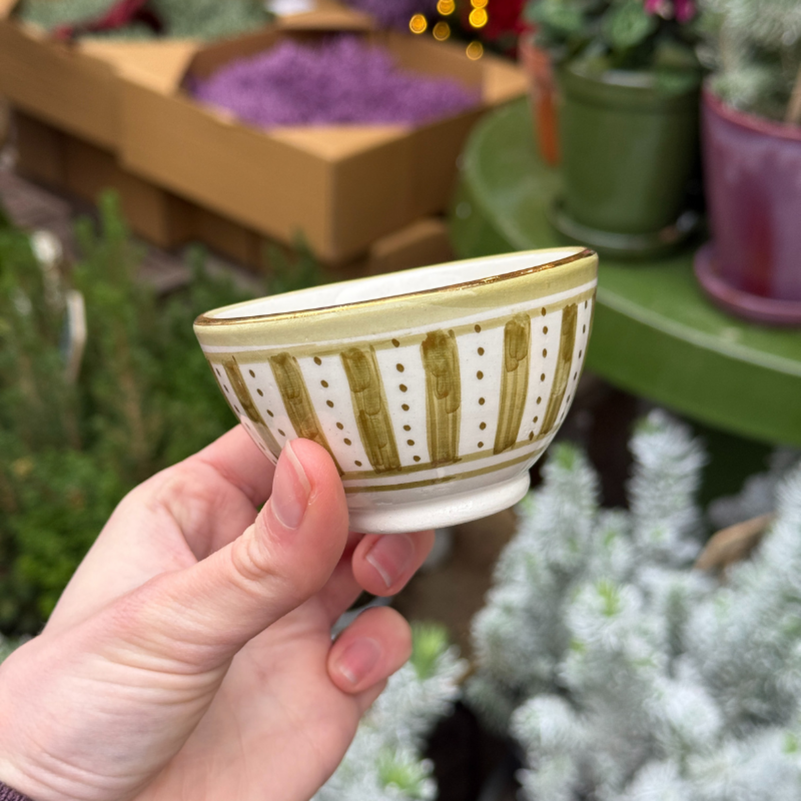 Chabi Chic Chabi Chic - tapas schaaltje - kaki strepen