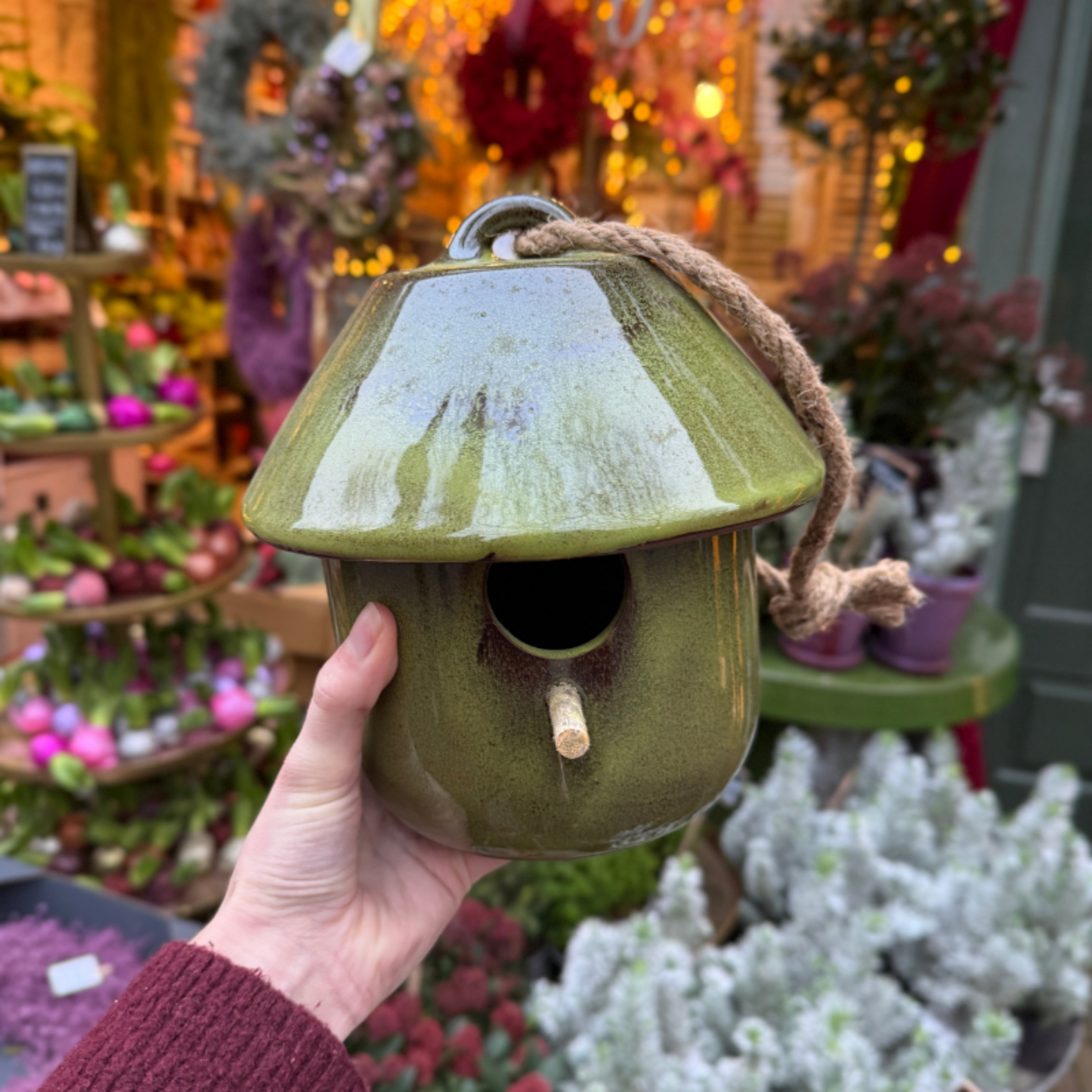 Vogelhuis - Teun - Keramiek - groen