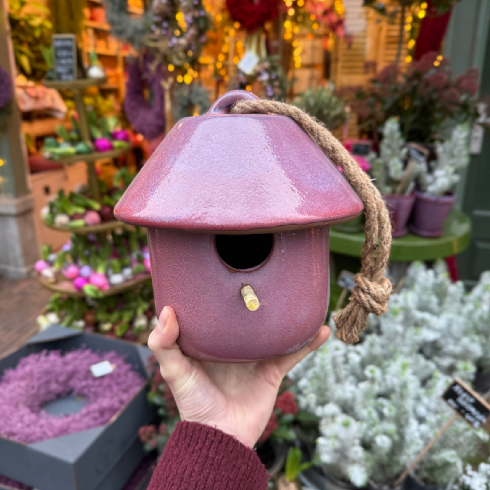 Vogelhuis - Teun - Keramiek - paars