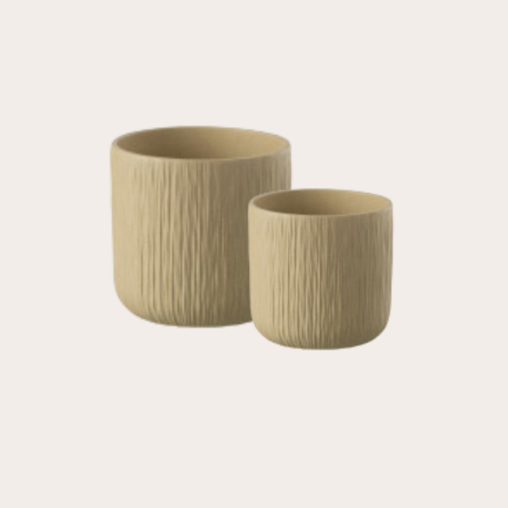 Pot - Ginny - Ribbel - beige