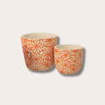 Pot - Ollie - Bloemen - oranje