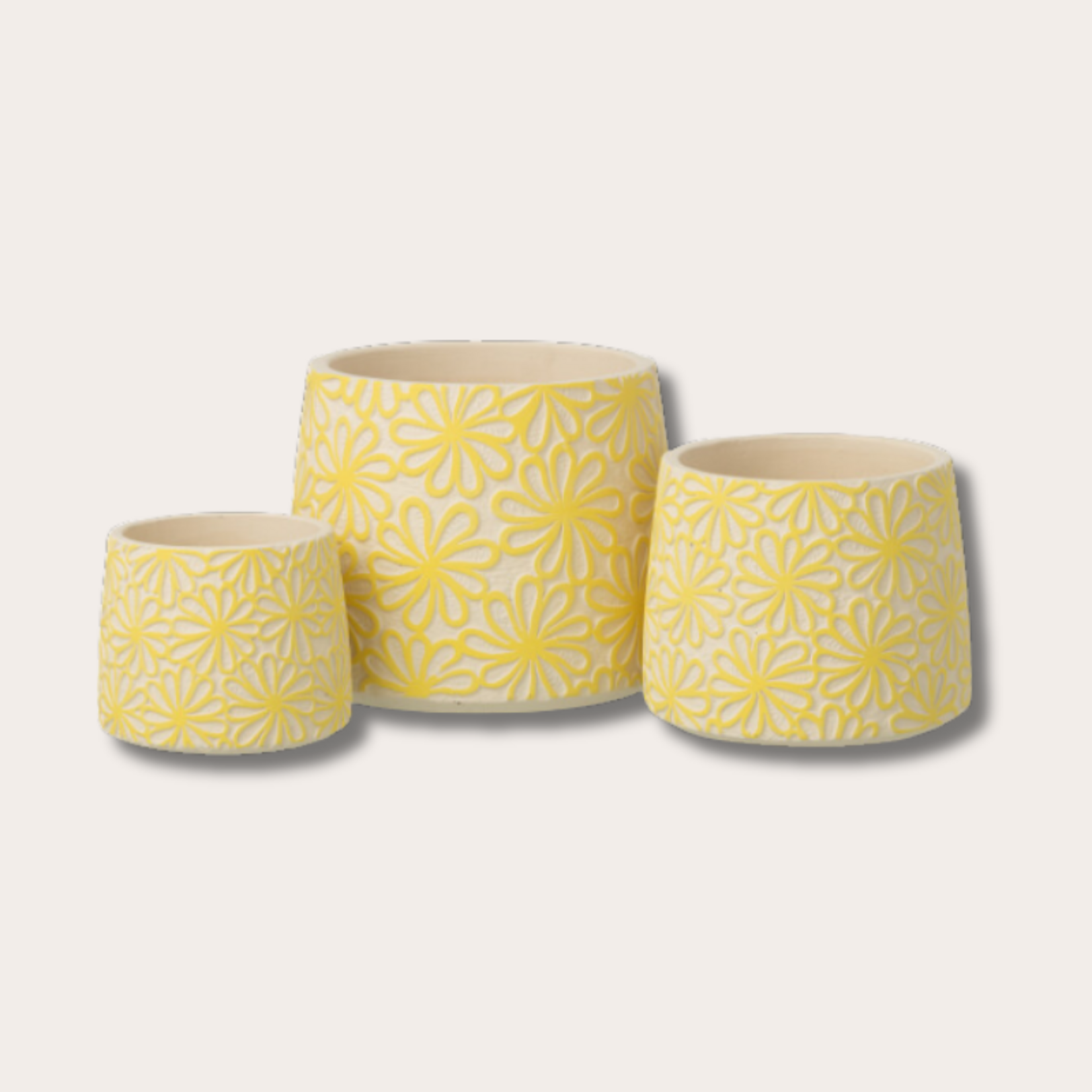 Pot - Belle - Bloemen - geel