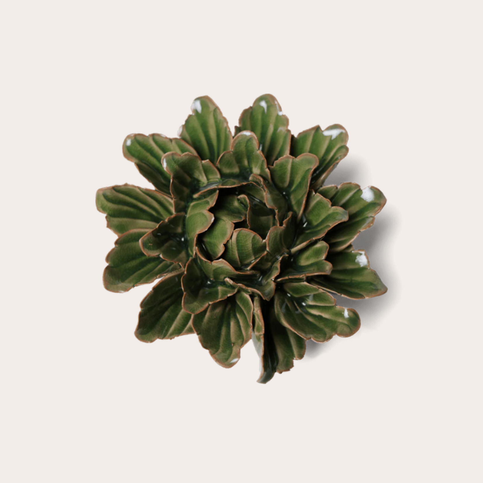 Keramieken bloem - avocado groen