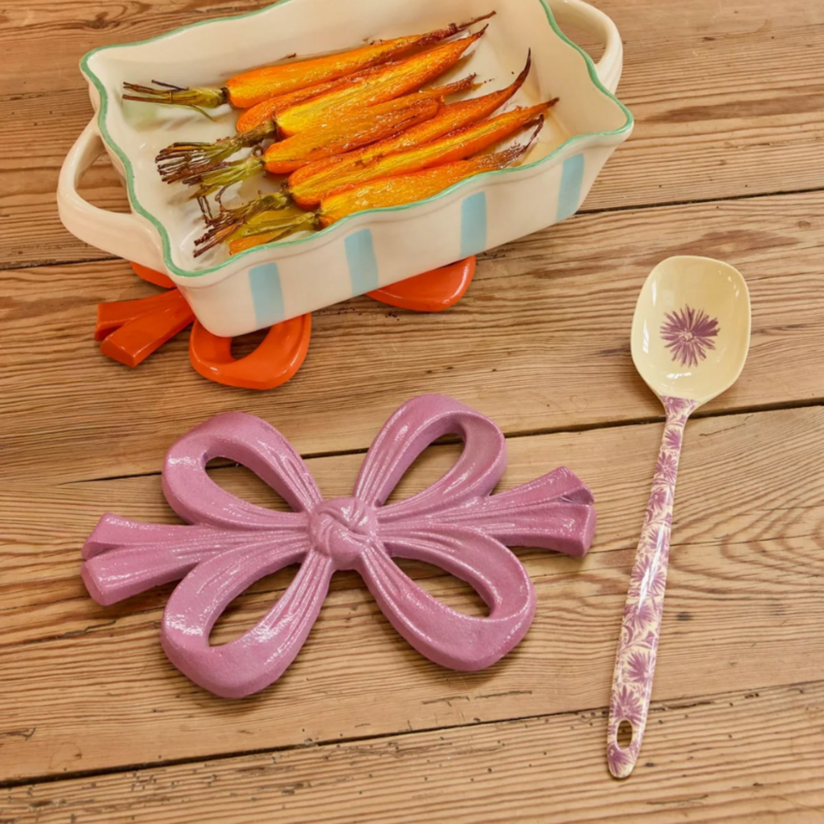 Onderzetter - Strik - paars