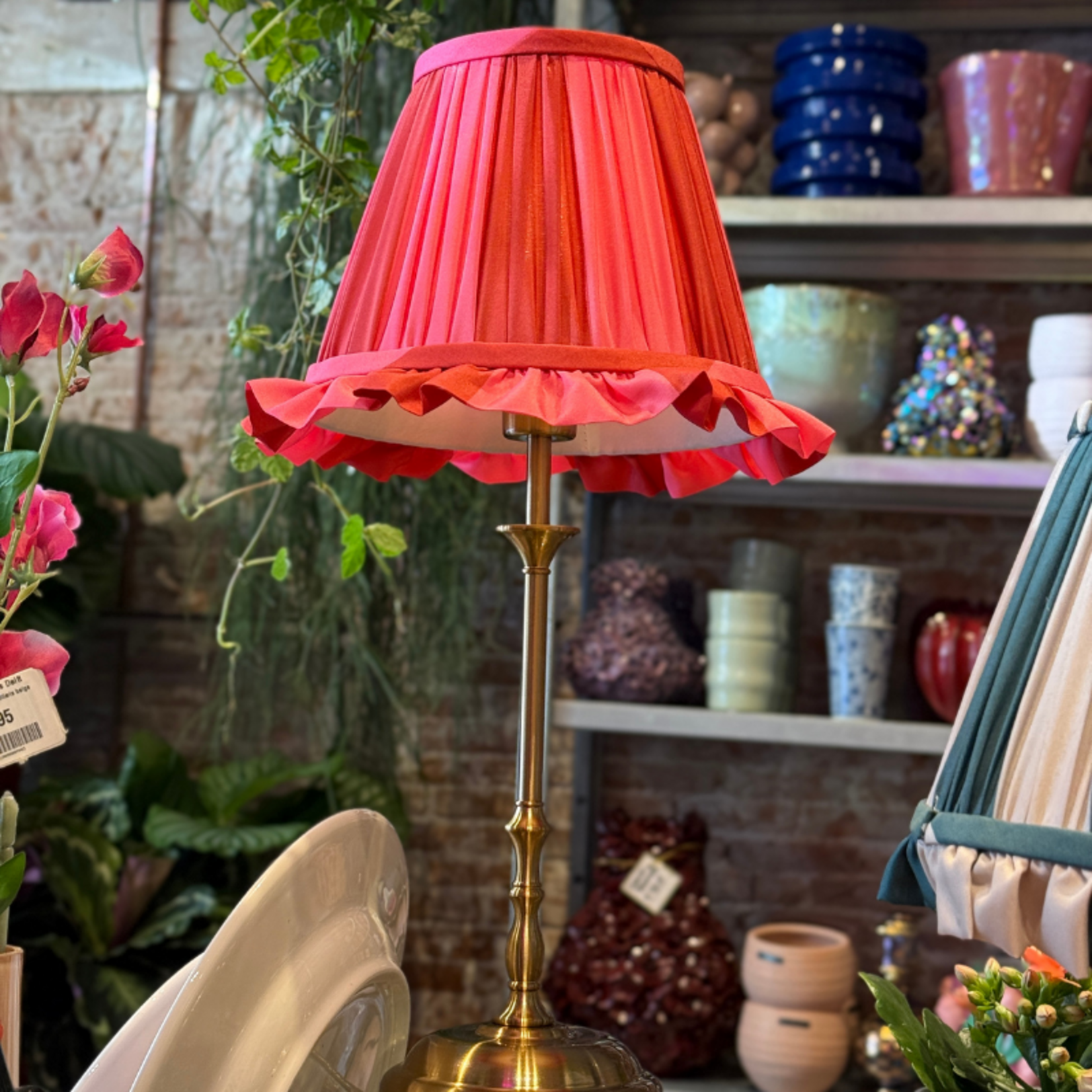 Club Charlotta Lampenkap - Charlie -  Stripes - roze/rood