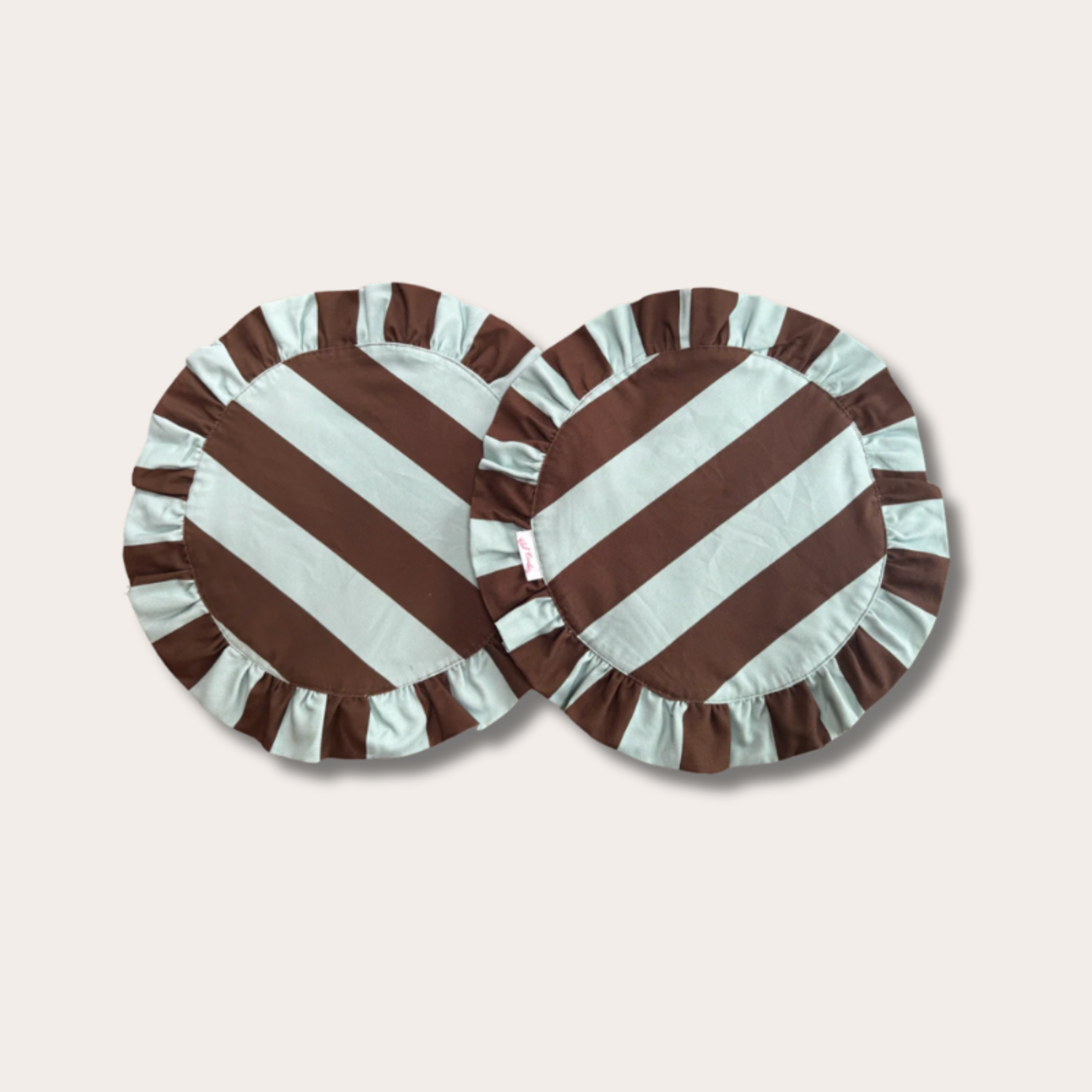 Club Charlotta Placemat - Darcy - bruin/blauw (set van 2)