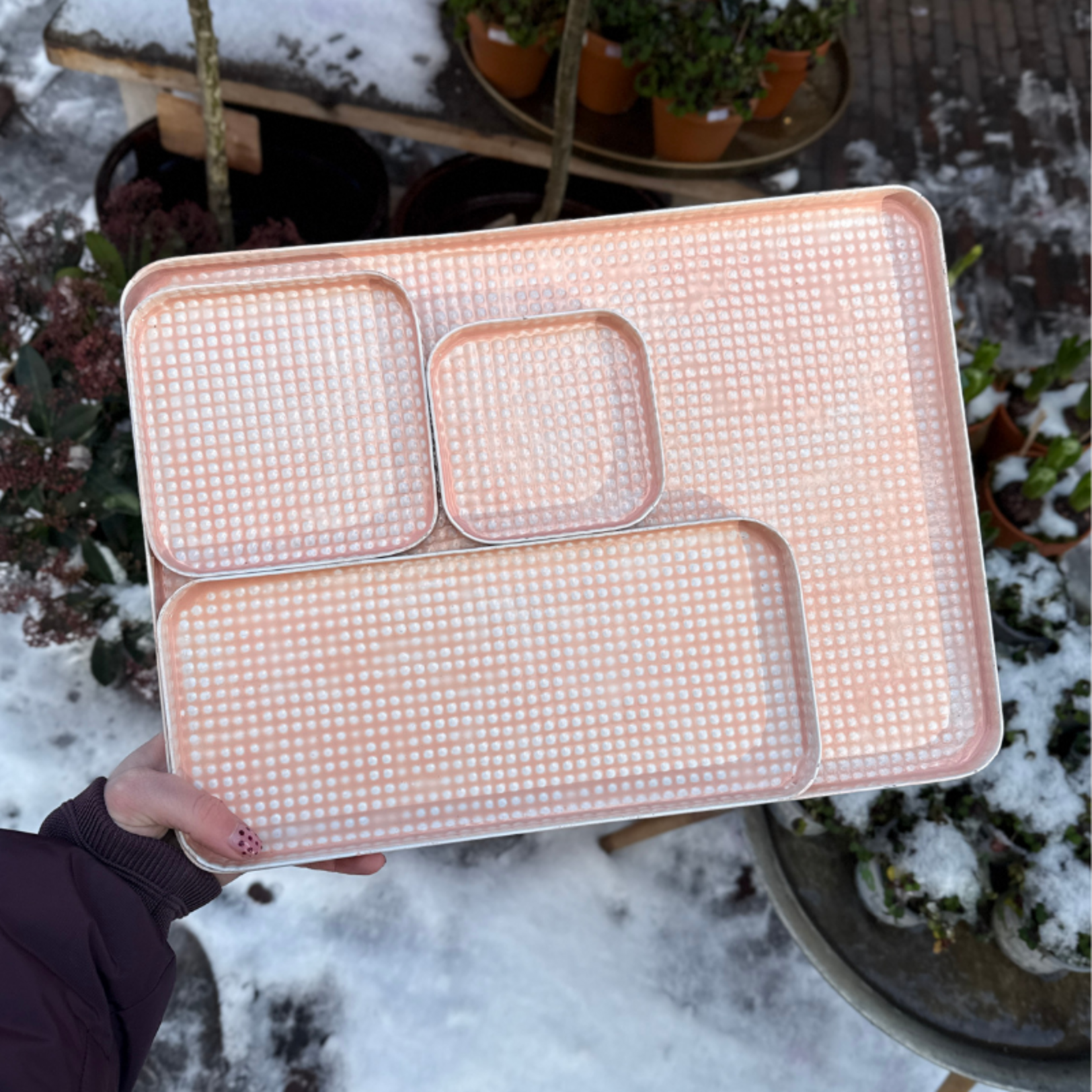 Dienblad - Oslo - licht roze