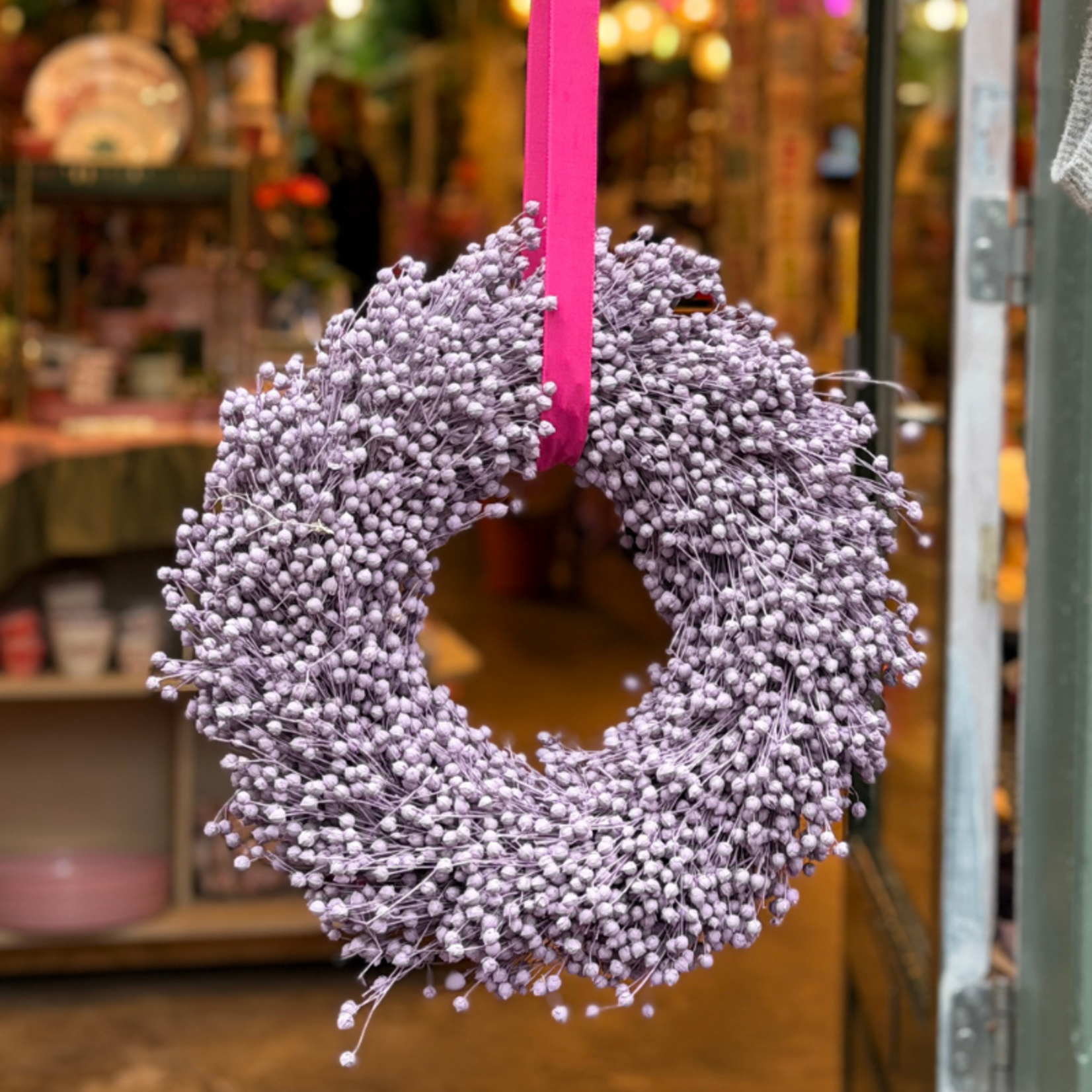 Krans - Vlas - lila L