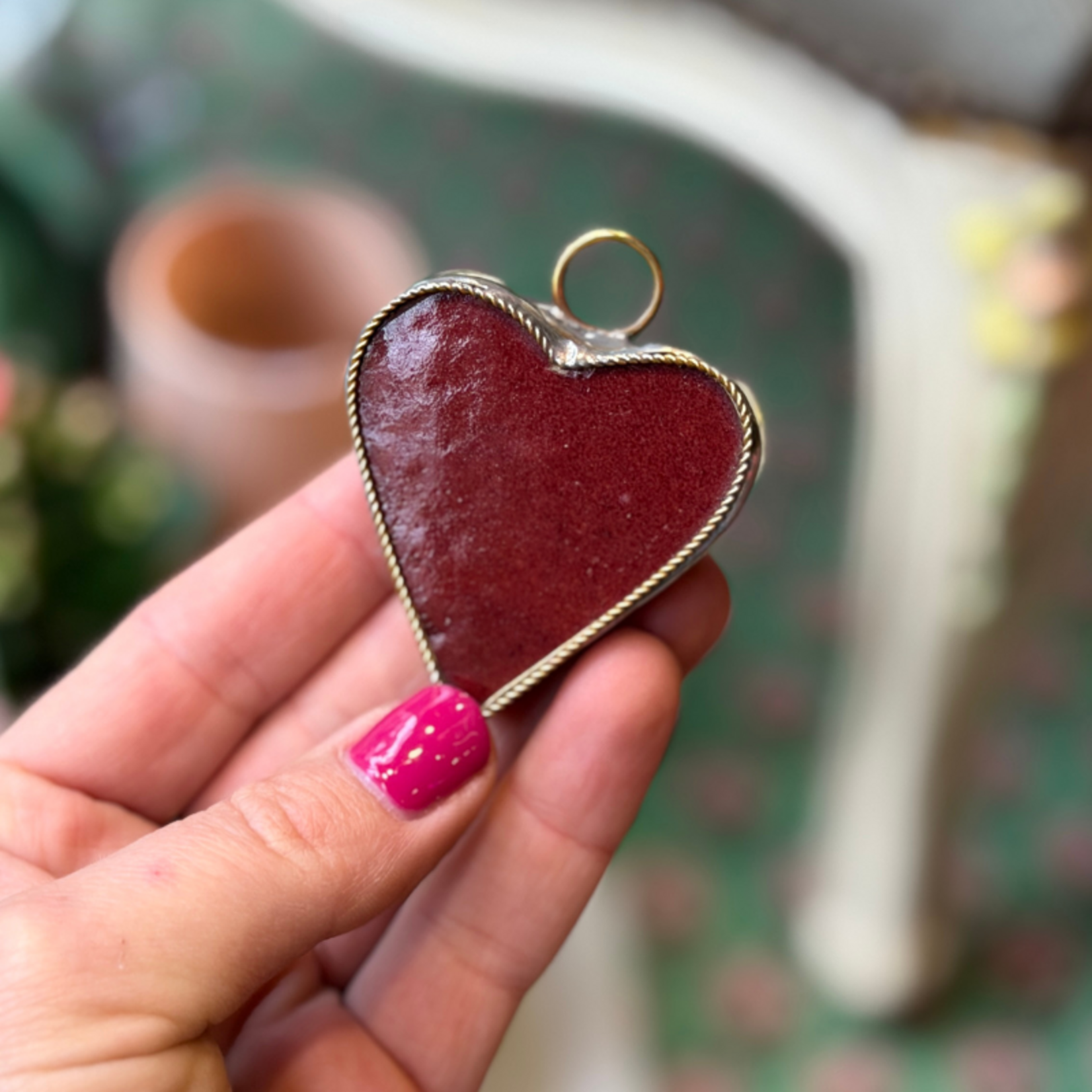 Zelliges tegel - Hartje - bordeaux XS