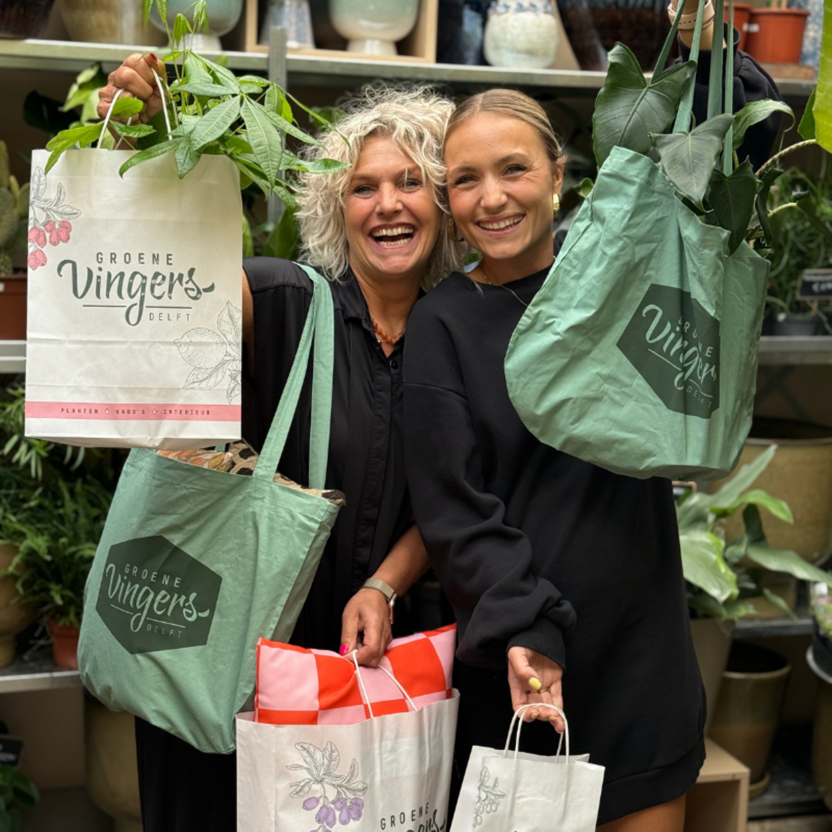 Groene Vingers Tas Linnen