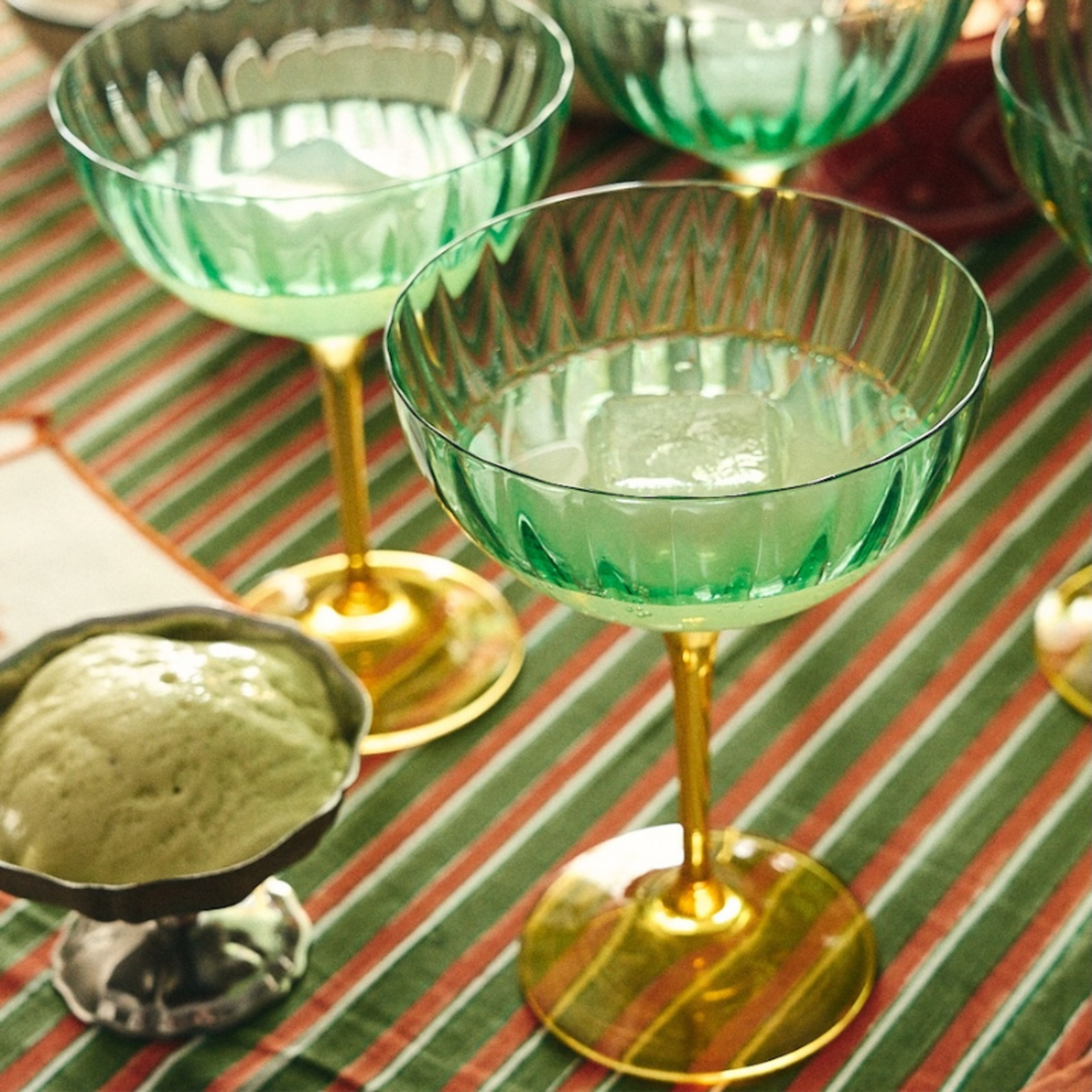 Anna+Nina Anna+Nina - Champagne Glass - Jazzy Arancia Optic