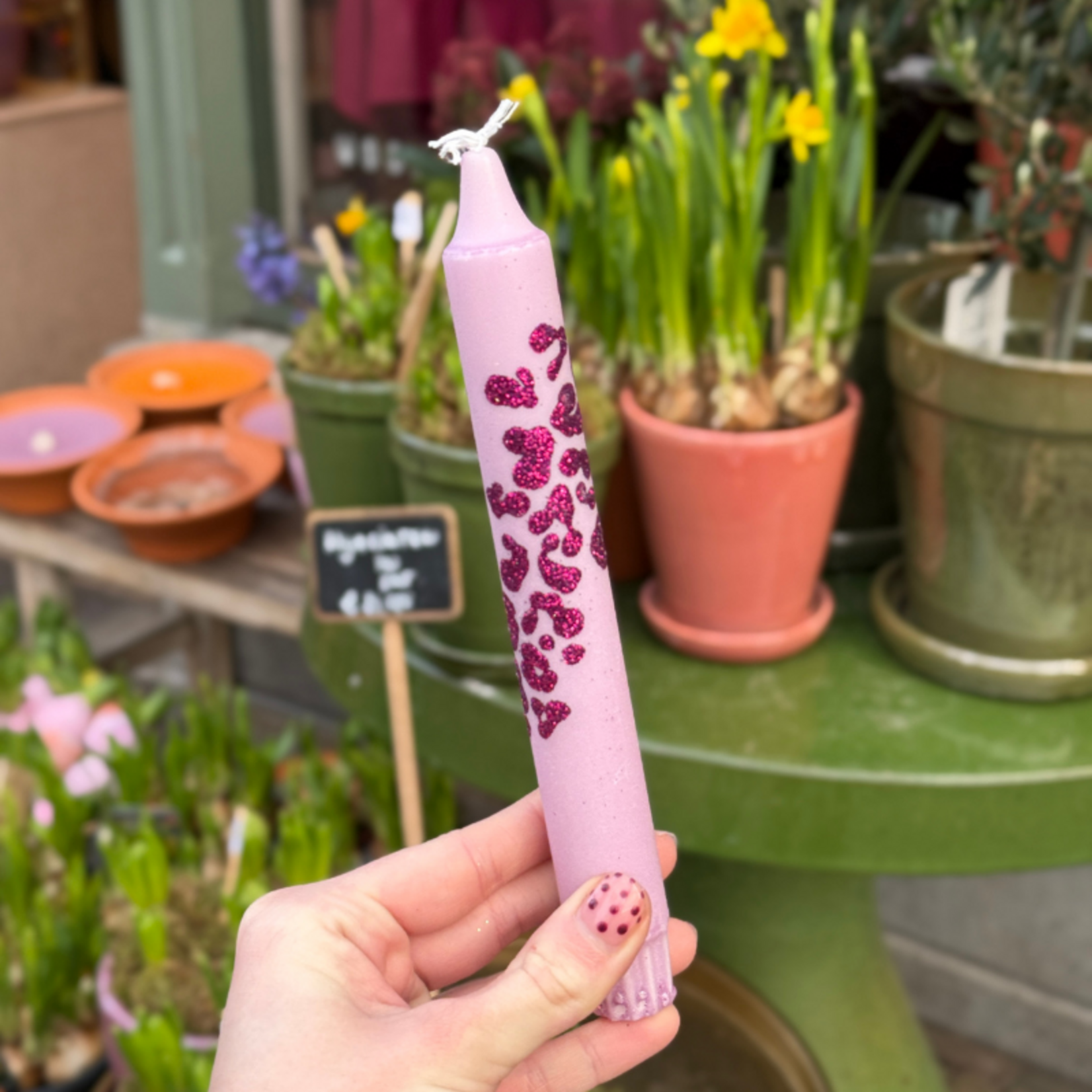 Kaars - Essence - panter - lila