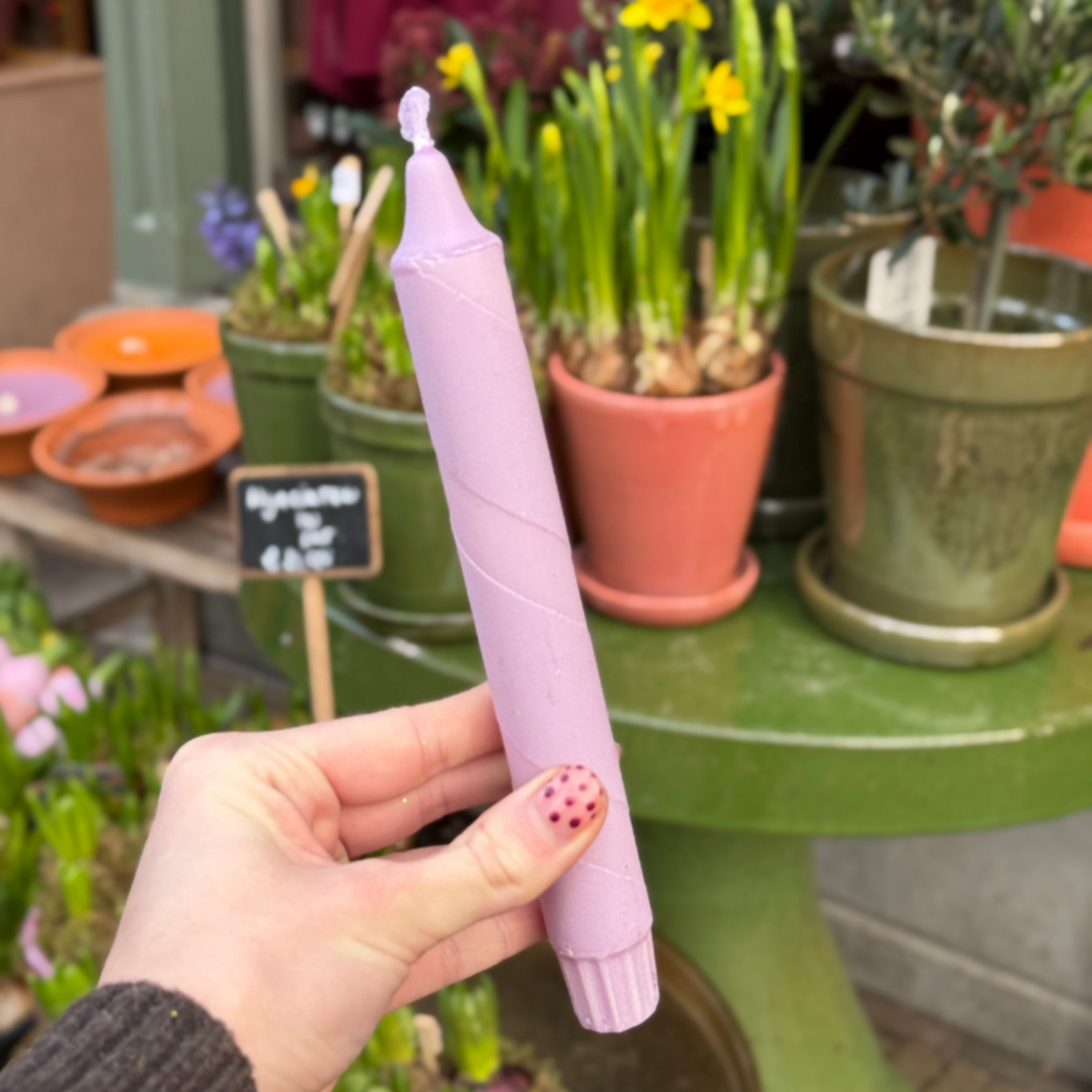 Kaars - Essence - lila - spiraal