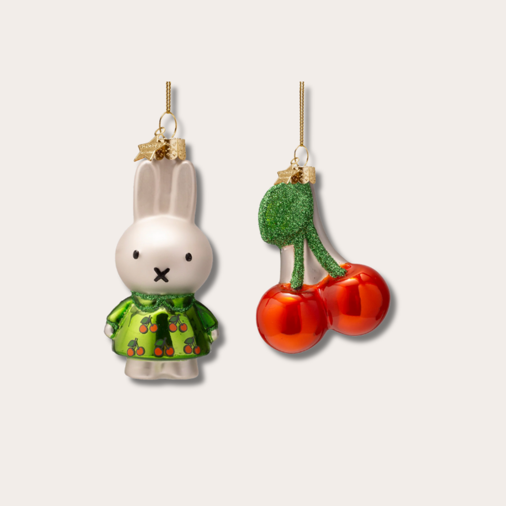 Vondels Paasornamenten Vondels - Easter Set Green Nijntje/Miffy & cherry