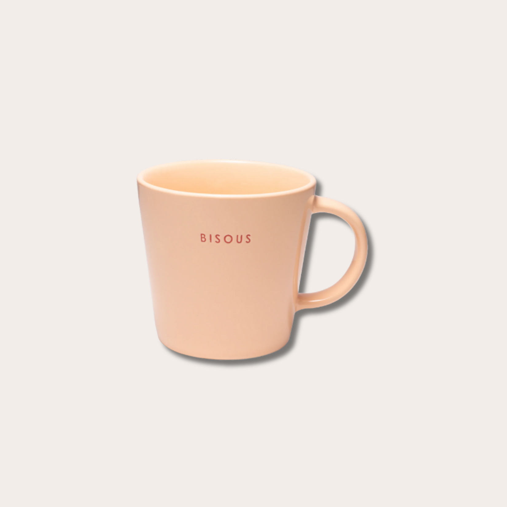 Vondels Tea mug - Bisous - Salmon