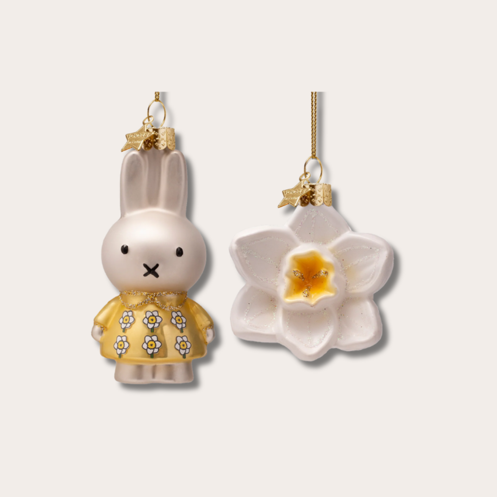 Vondels Paasornamenten Vondels - Easter set yellow Nijntje/miffy & daffodil