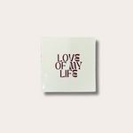 Tegeltje - Love of my life - beige/burgundy