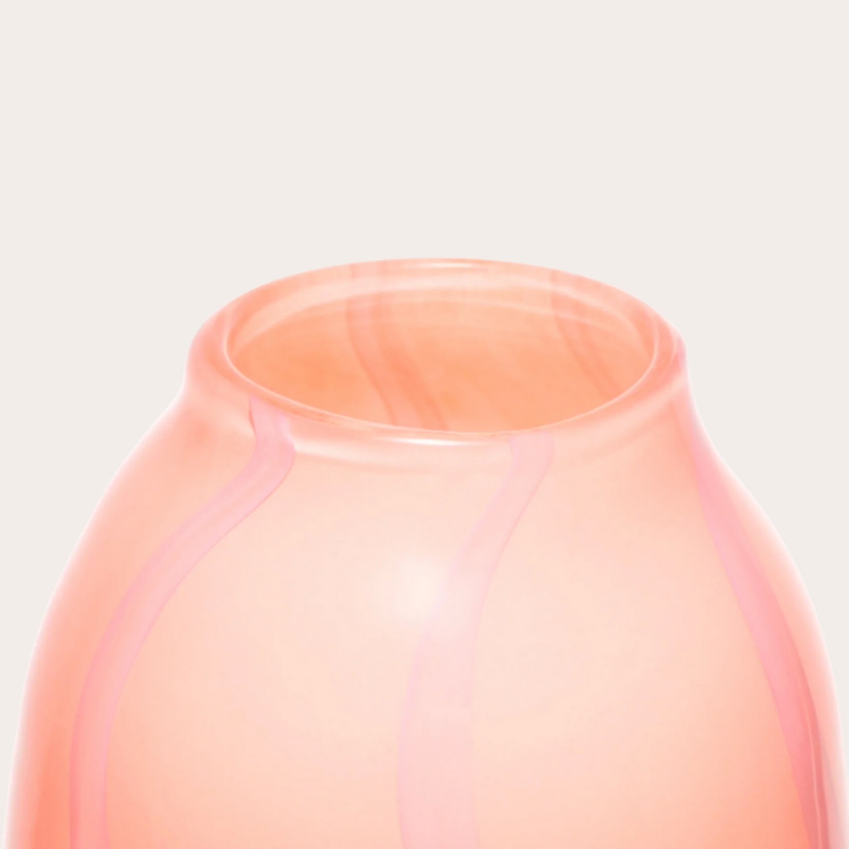 Vondels Vaas - Glas - Strepen - Roze - M