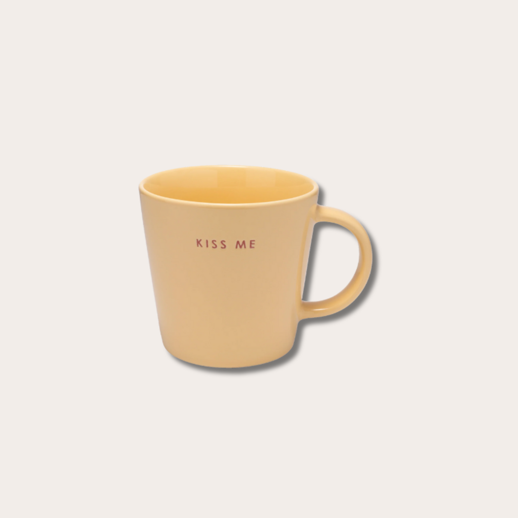 Vondels Tea Mug - Kiss Me - Geel