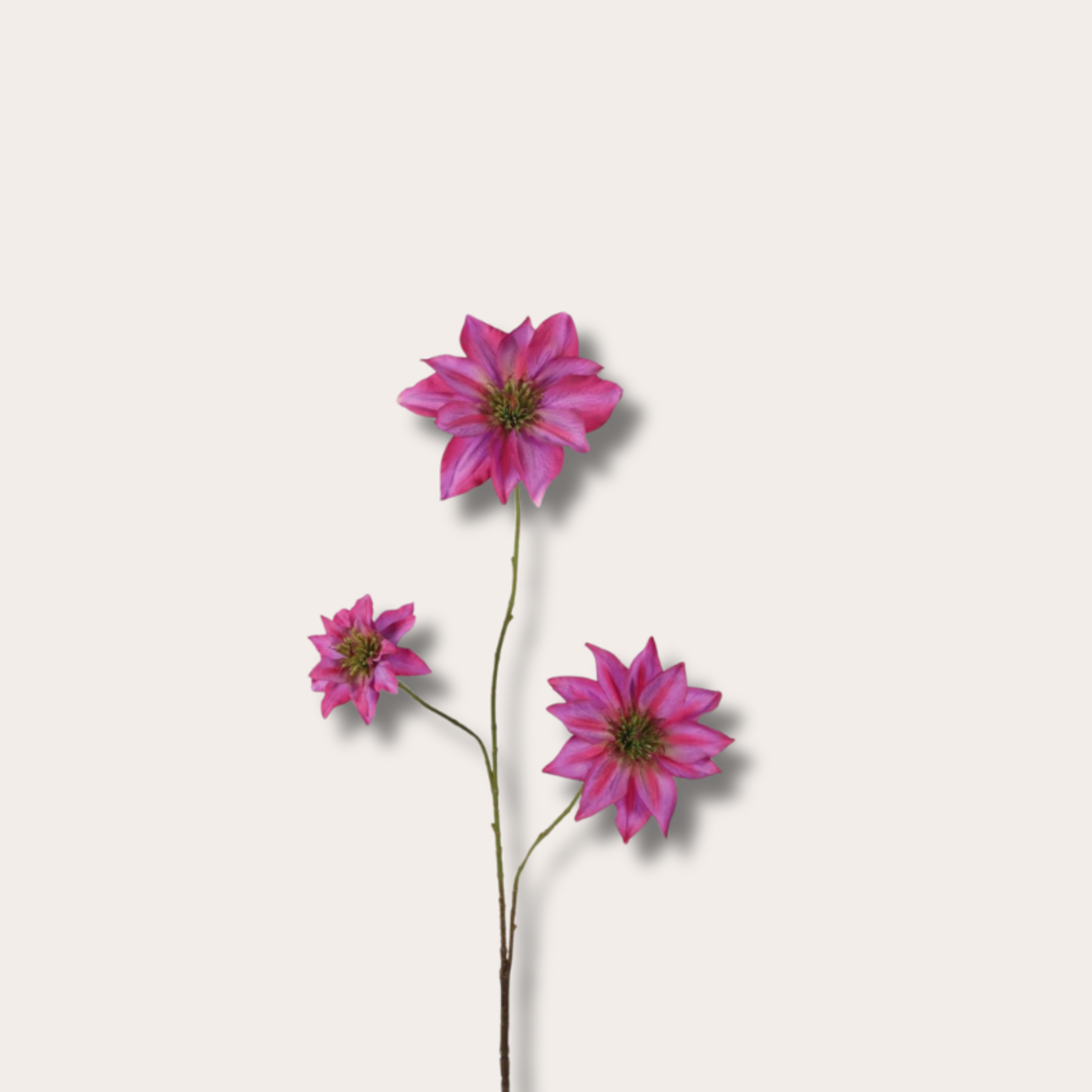 Zijden bloem - Clematis Spray - Donker roze