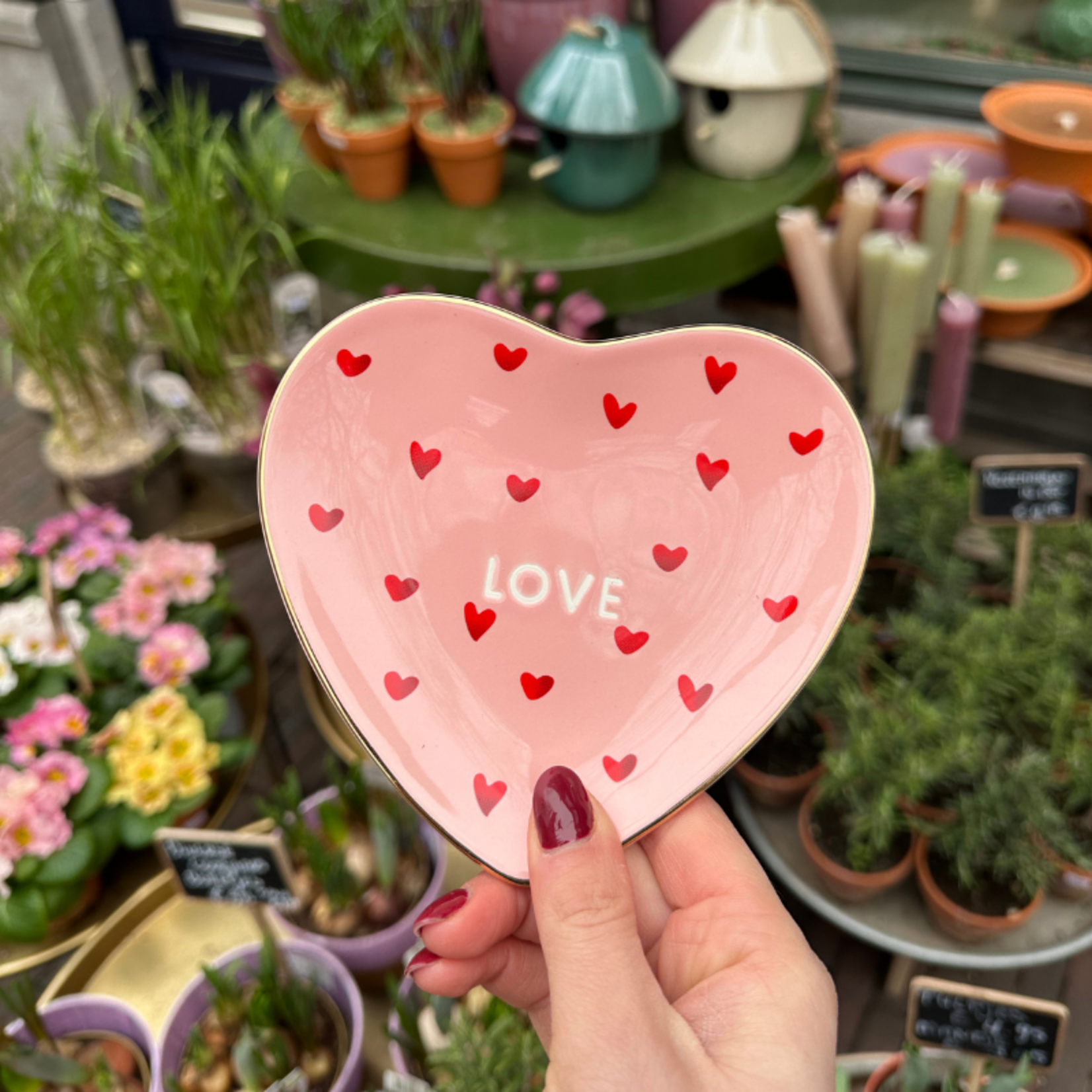 Vondels Plate - Hearts Love - Pink