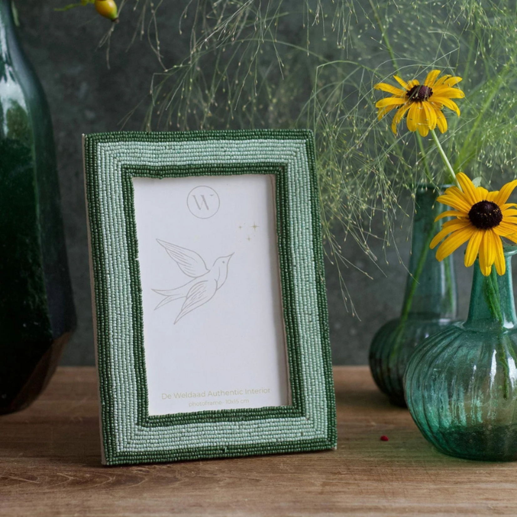 Fotolijst - Kralen - groen