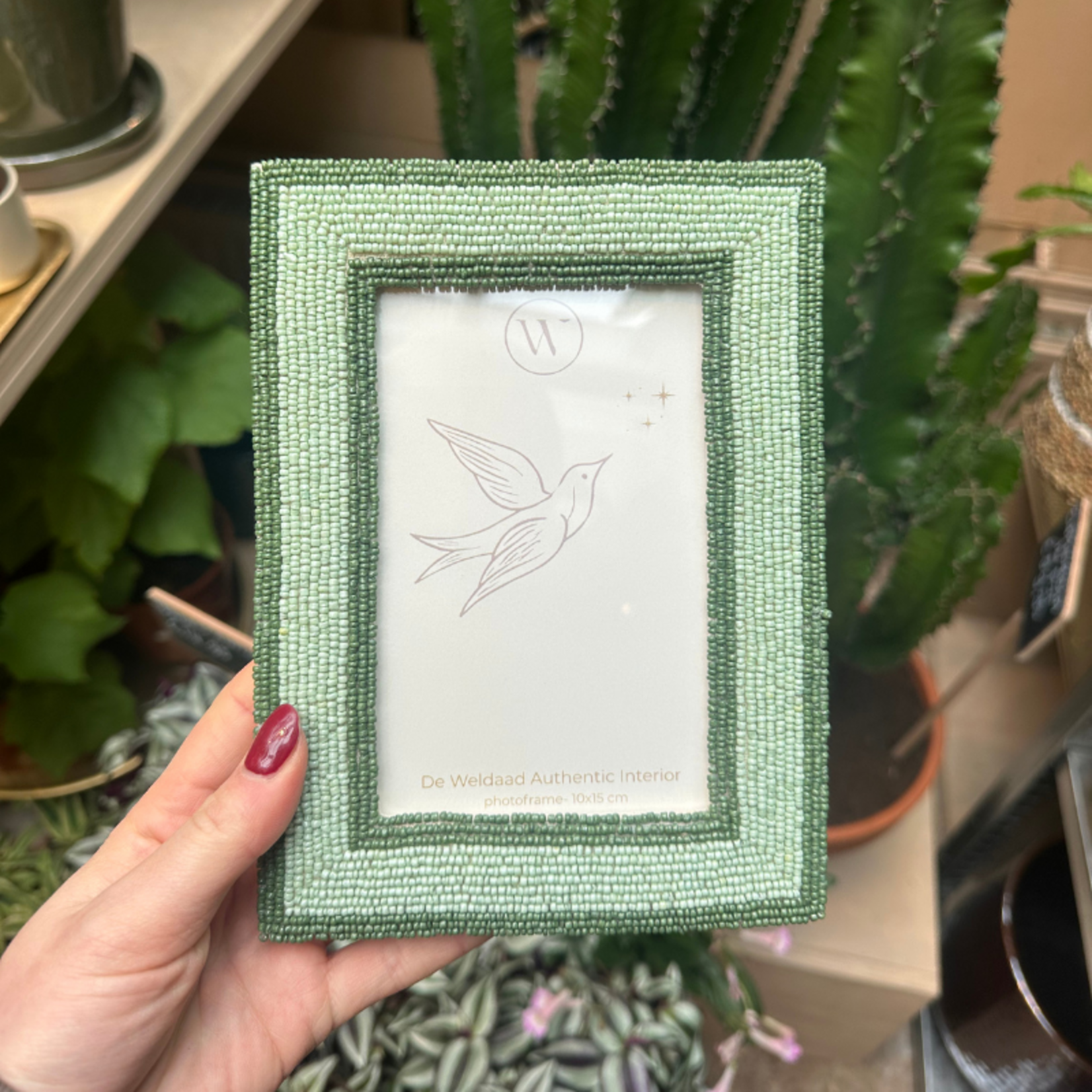 Fotolijst - Kralen - groen